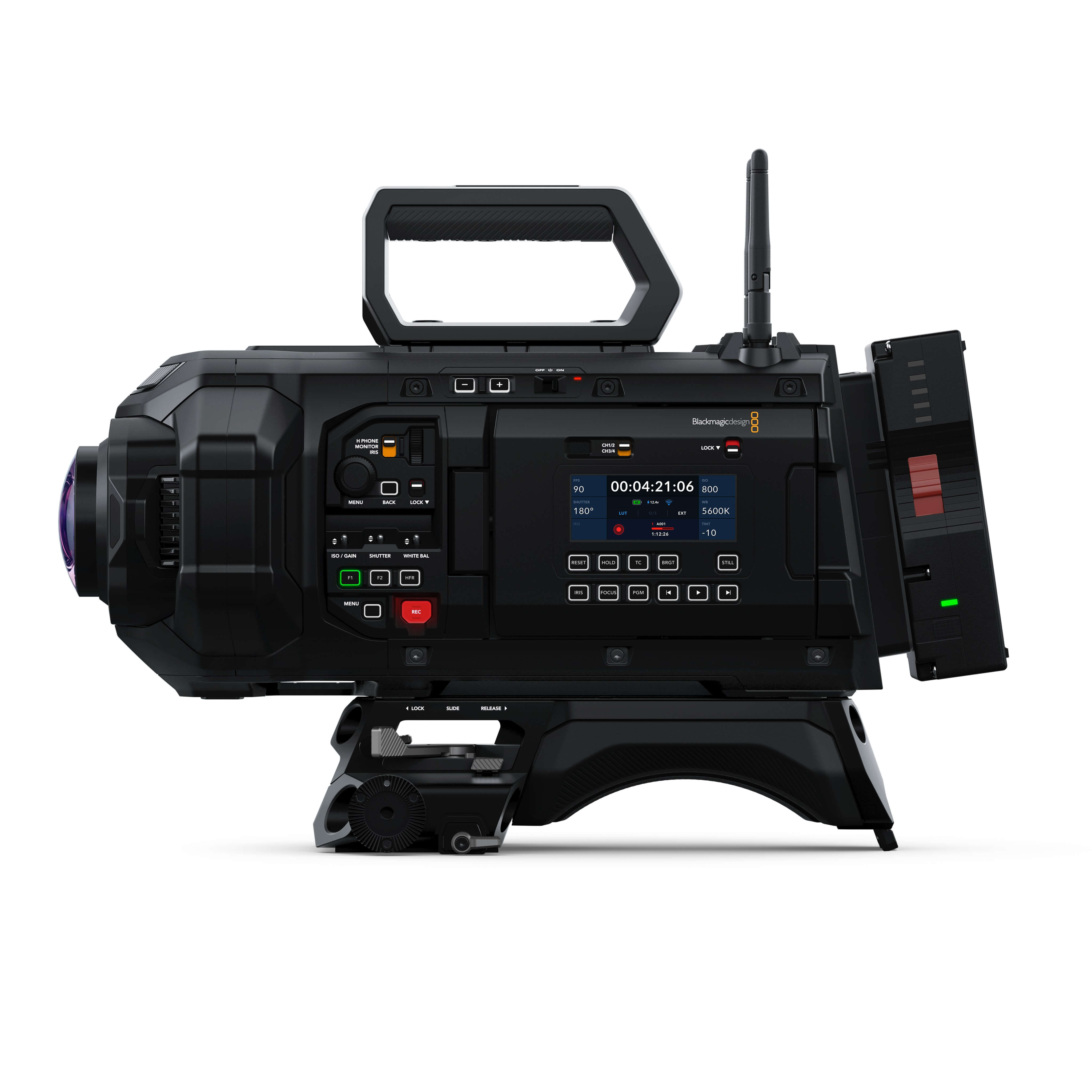 Blackmagic Design URSA Cine Immersive 100G - Dual 8K Sensor Camera, right side shown with optional equipment sold separately