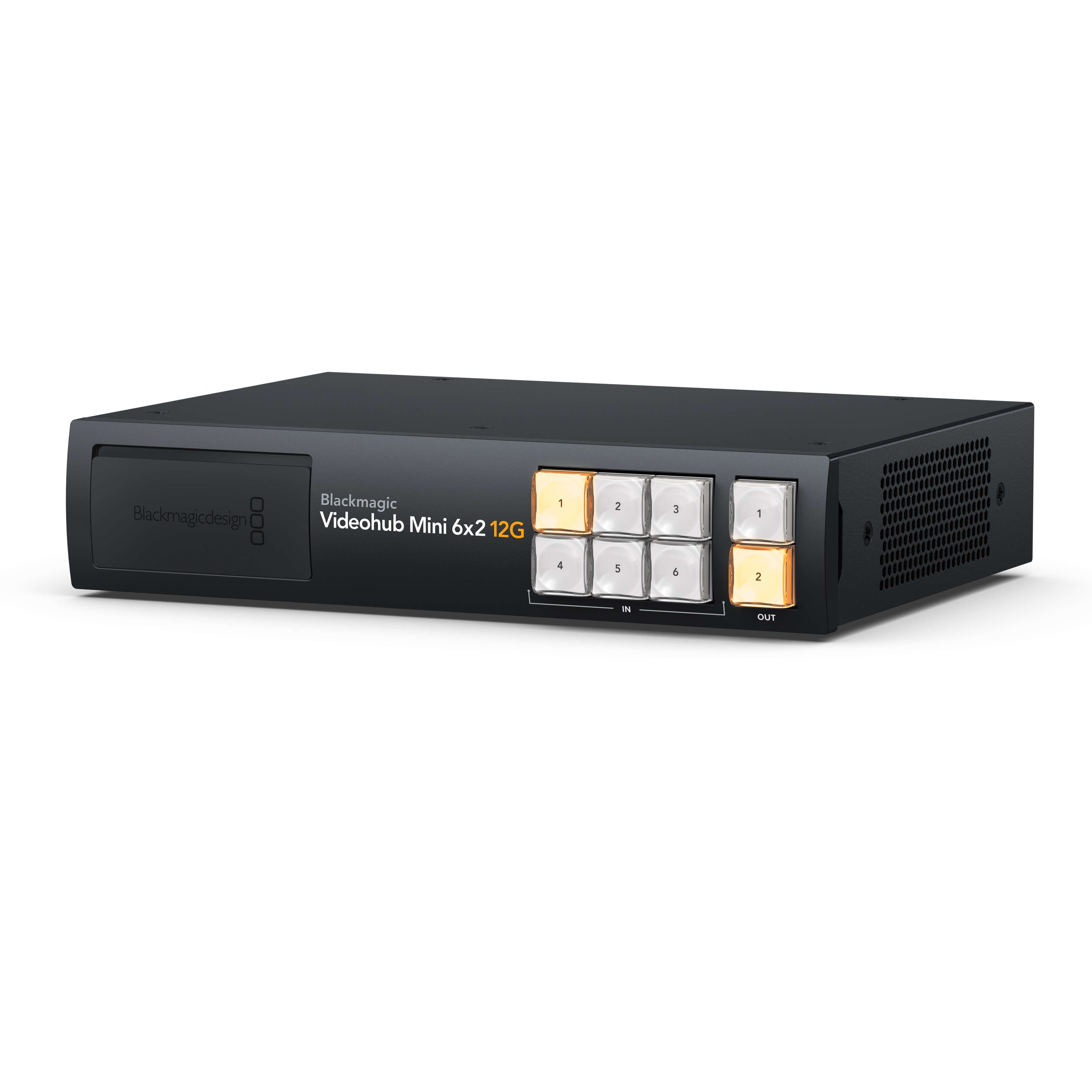 Blackmagic Design Videohub Mini 6x2 12G - Compact 12G-SDI Video Router