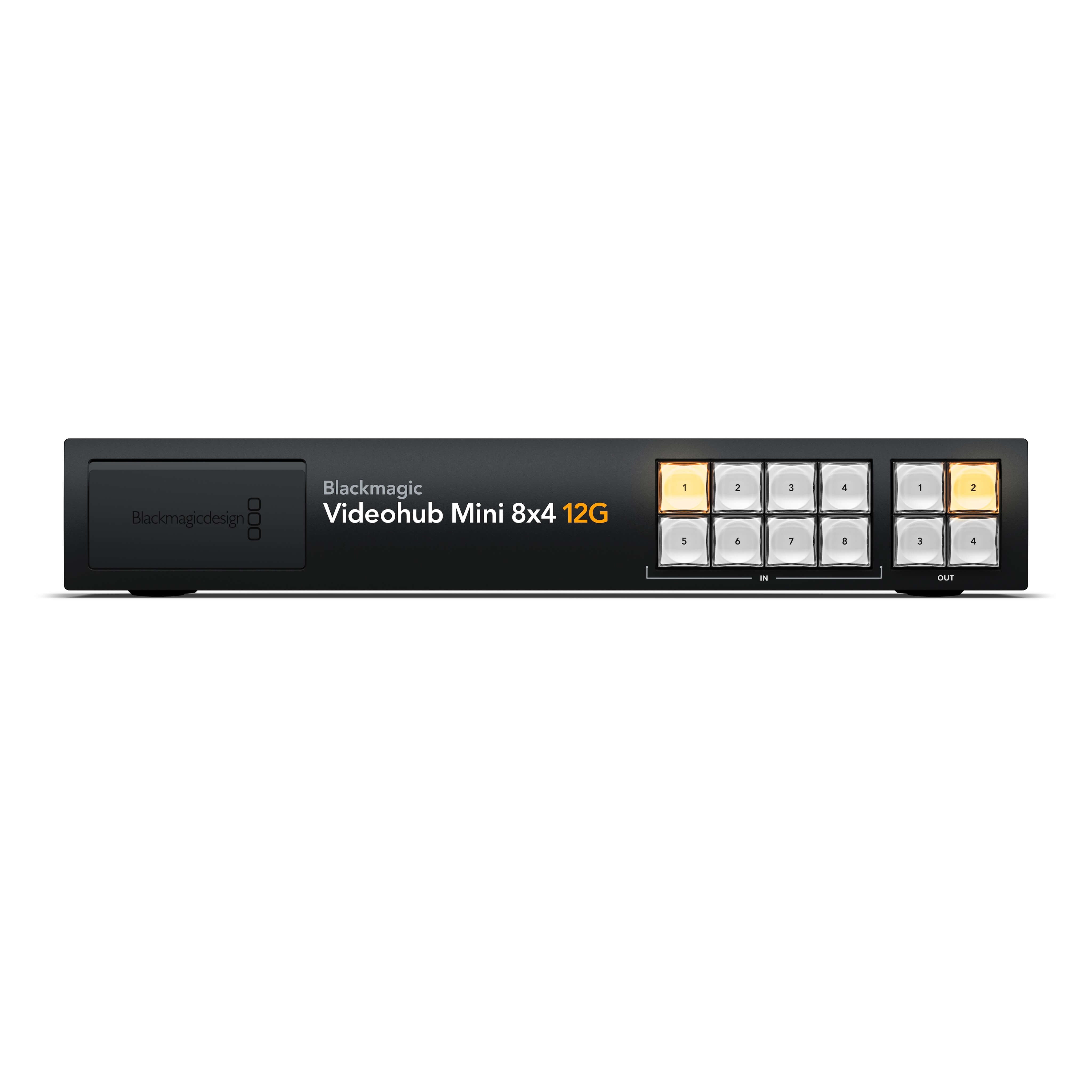 Blackmagic Design Videohub Mini 8x4 12G - Compact 12G-SDI Video Router, front