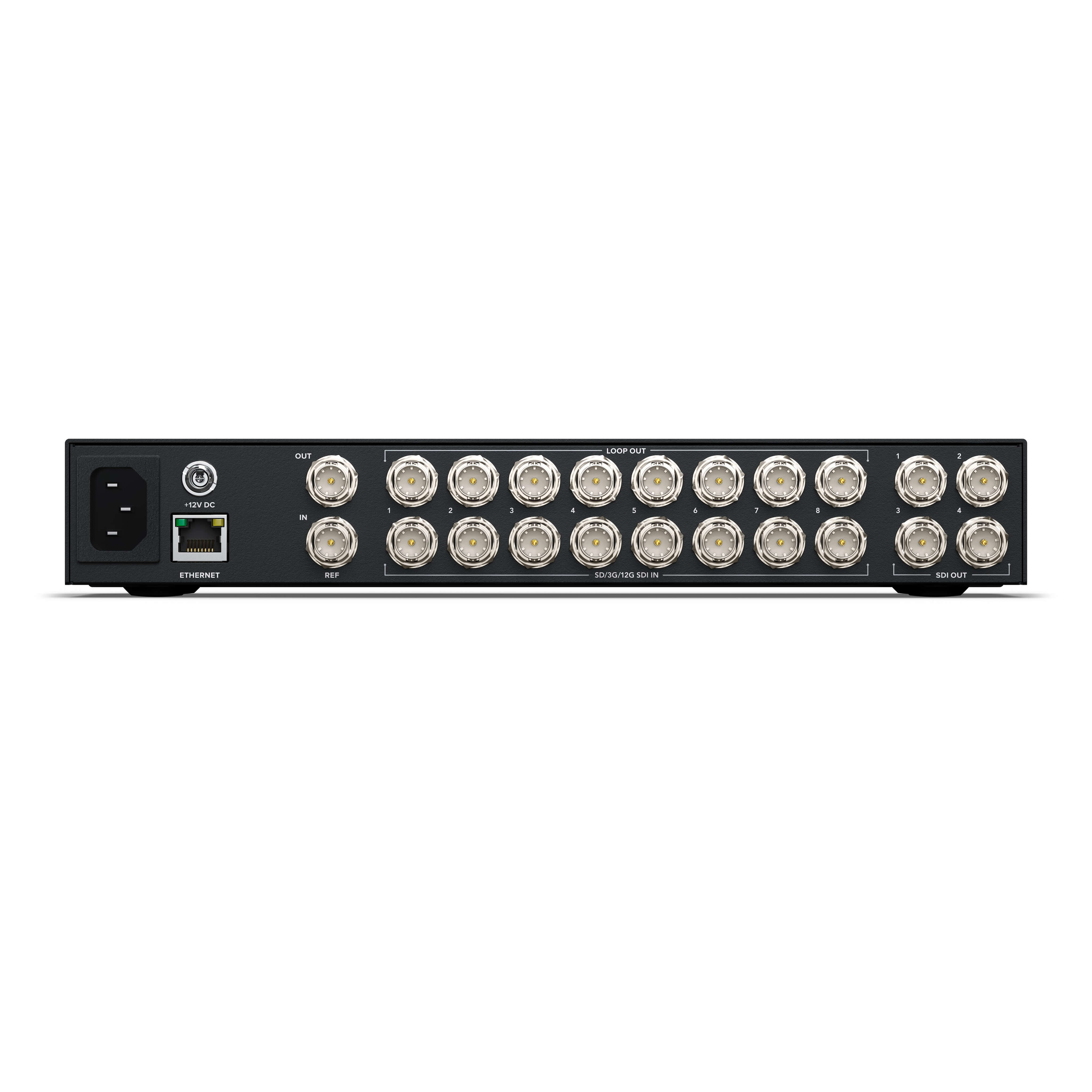 Blackmagic Design Videohub Mini 8x4 12G - Compact 12G-SDI Video Router, rear