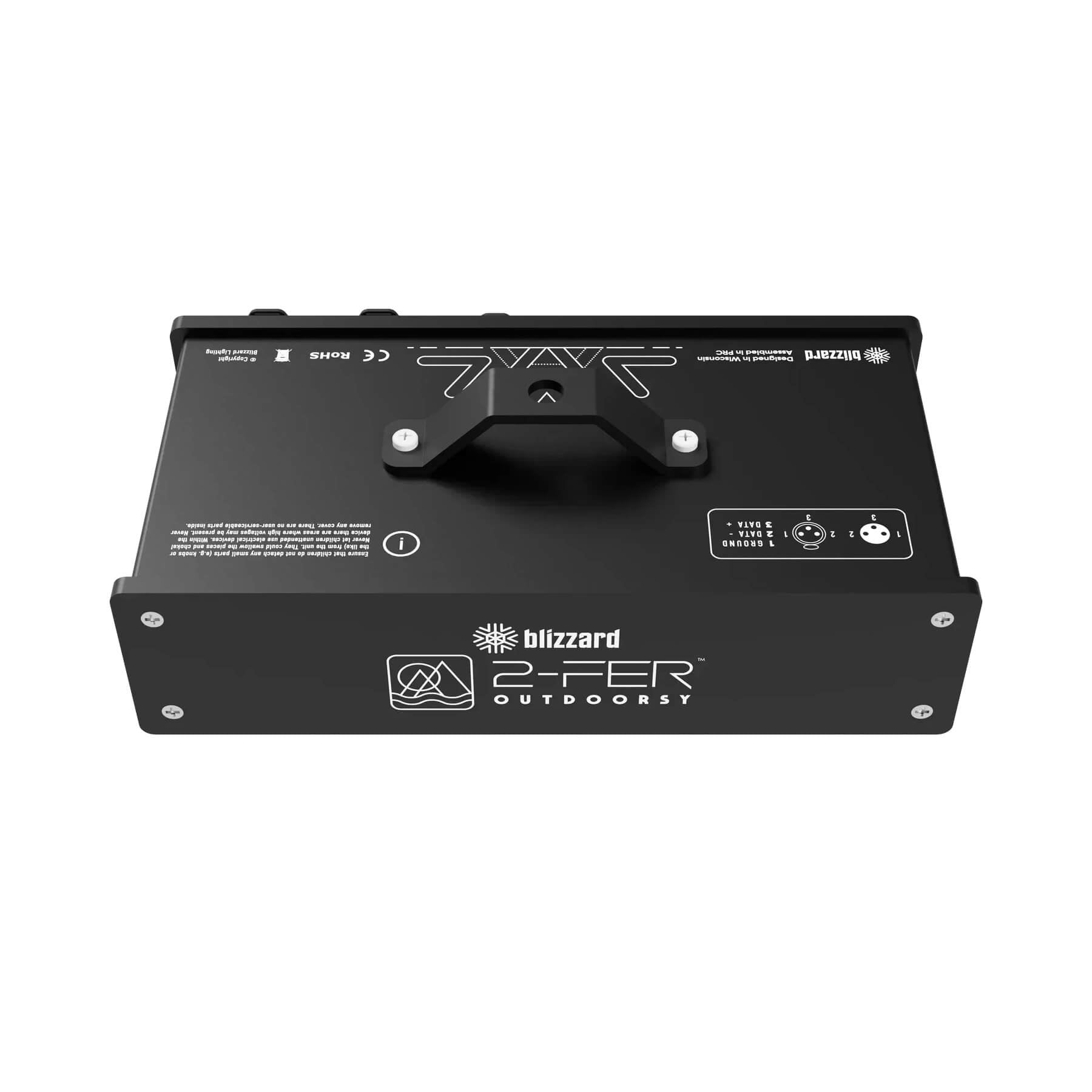 Blizzard Lighting 2-Fer Outdoorsy 3-pin - IP65-rated DMX + Power Splitter, front top
