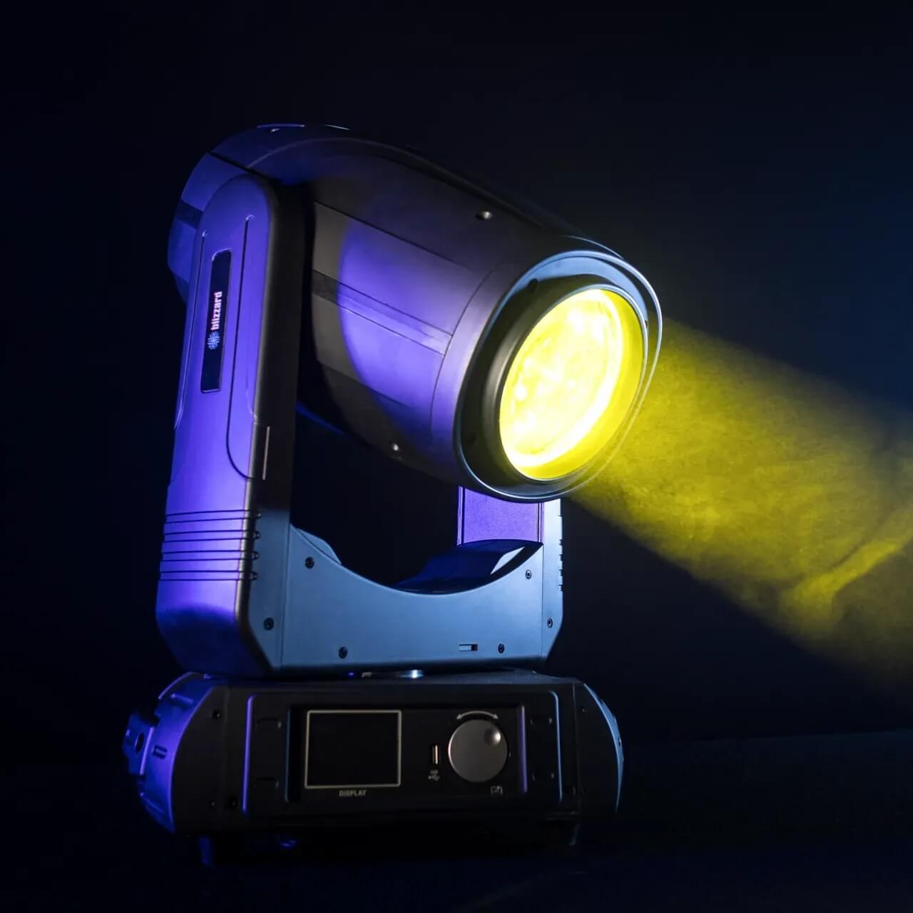 Blizzard Lighting G-Mix 350 - 350W LED Hybrid BSW Moving Head with CMY Color Mixing, yellow beam