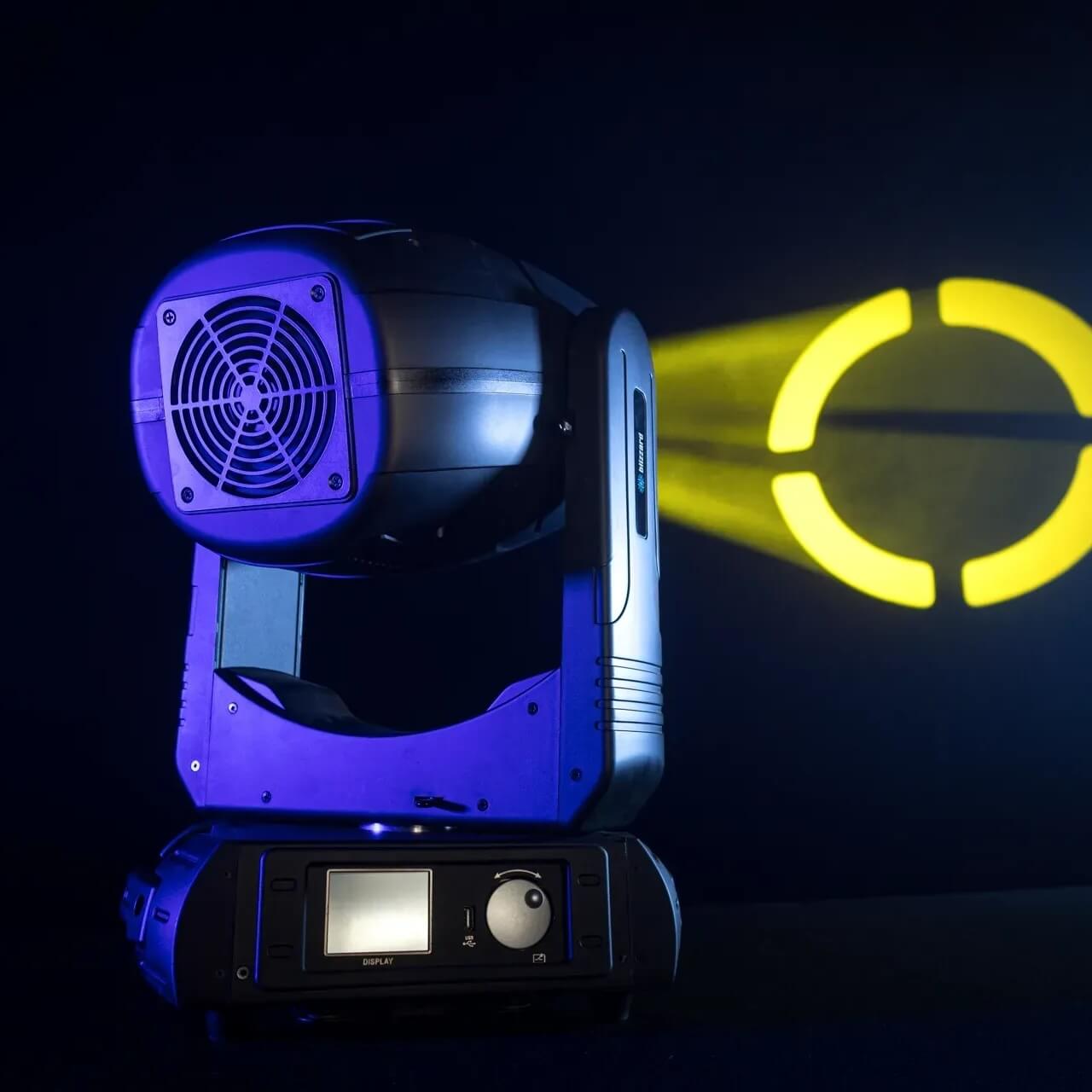 Blizzard Lighting G-Mix 350 - 350W LED Hybrid BSW Moving Head with CMY Color Mixing, yellow gobo