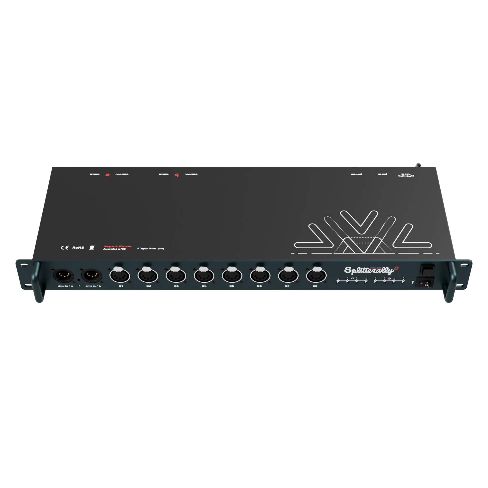 Blizzard Lighting Pipeline Splitterally 8 - DMX Splitter/Booster, top front