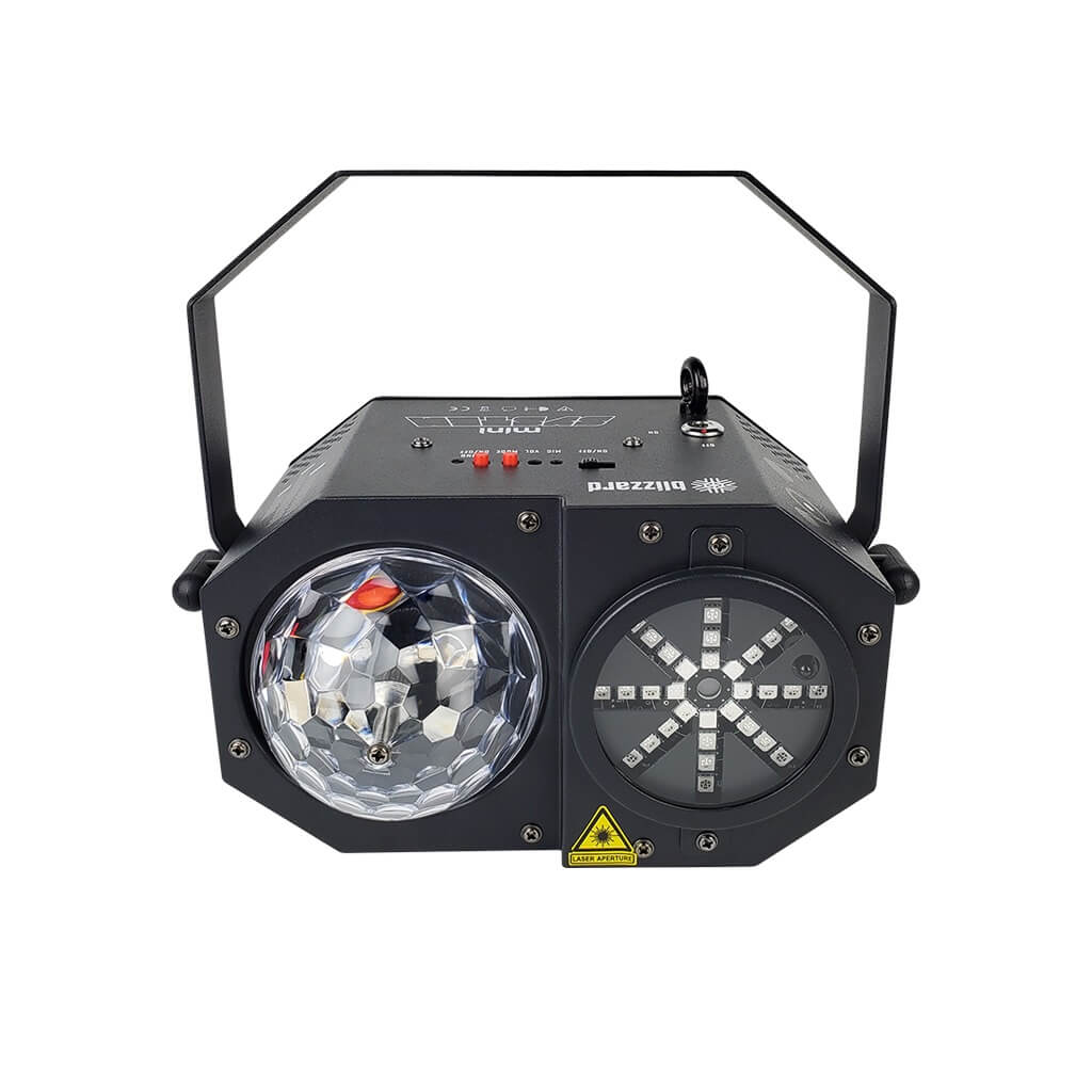 Blizzard Lighting minisystem - LED Beams, Eye Candy and R/G Laser Show, front