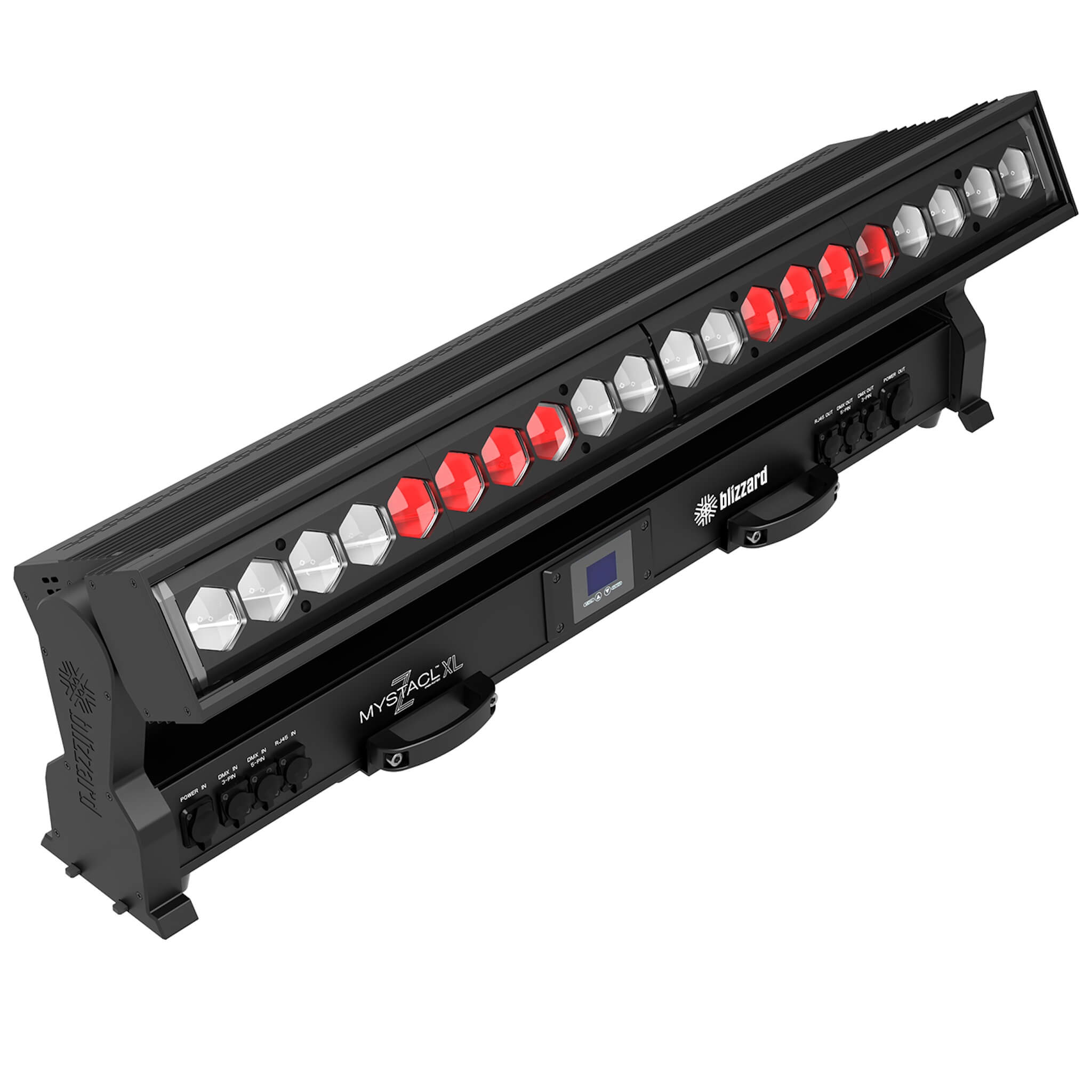 Blizzard Lighting MystACL Z IP XL - LED Moving Head Zoomable Batten, illuminated white and red