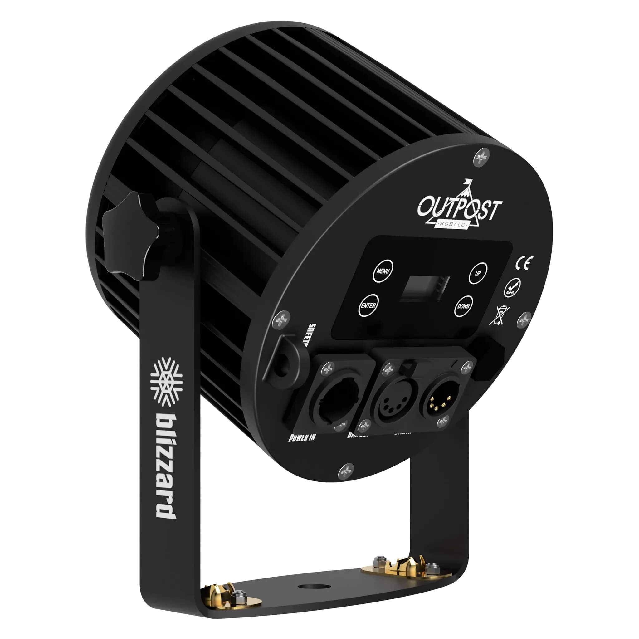 Blizzard Lighting Outpost RGBALC - IP65-rated LED Par with Advanced Color Mixing, left back