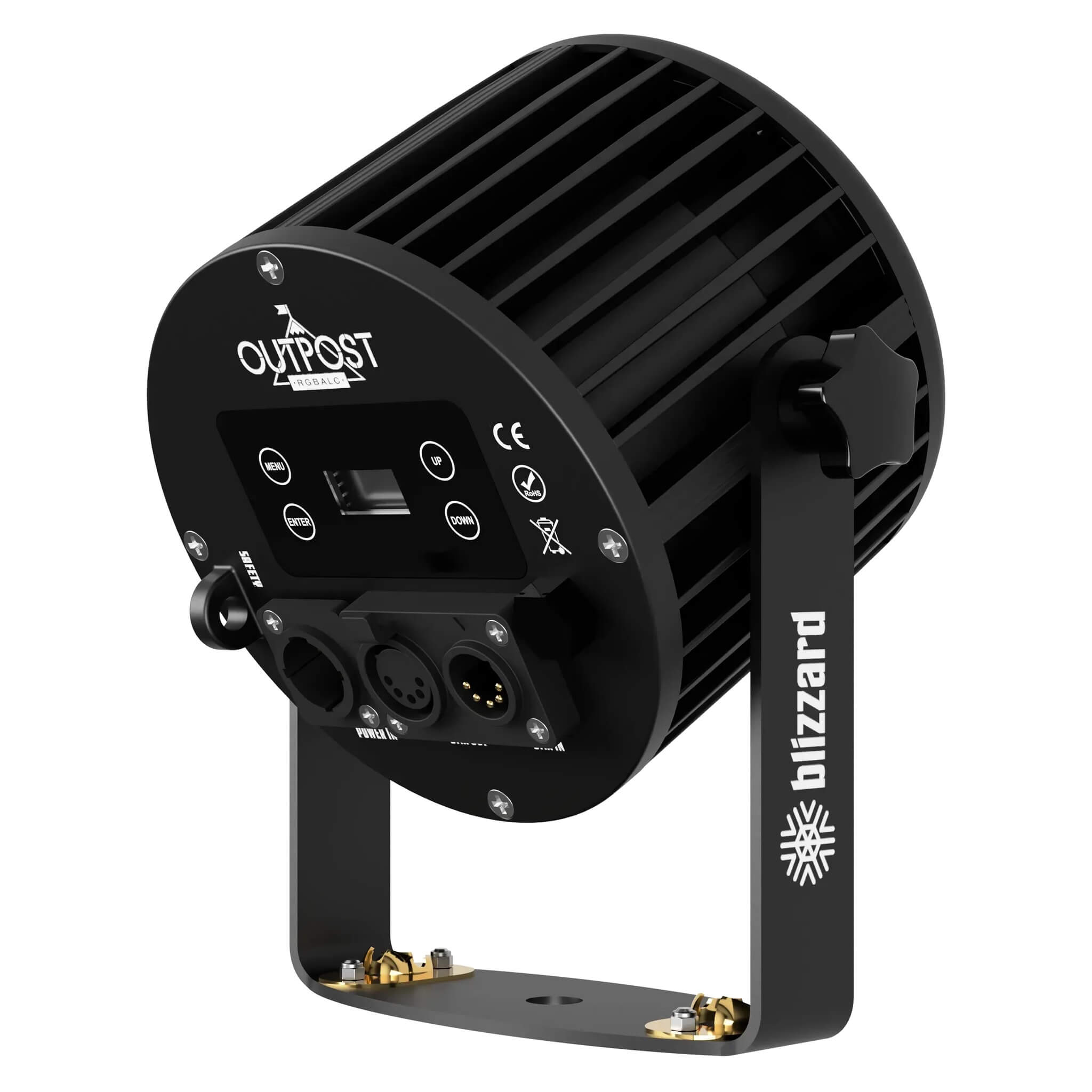 Blizzard Lighting Outpost RGBALC - IP65-rated LED Par with Advanced Color Mixing, right back