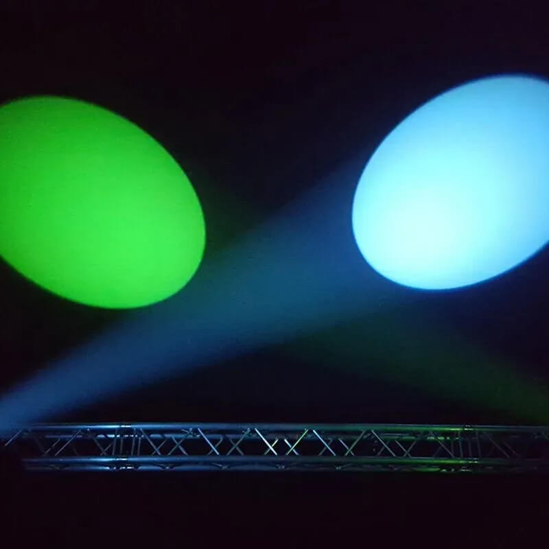 Blizzard Lighting Prima Profile RGBW - LED Ellipsoidal Spot Fixture, lime and cyan