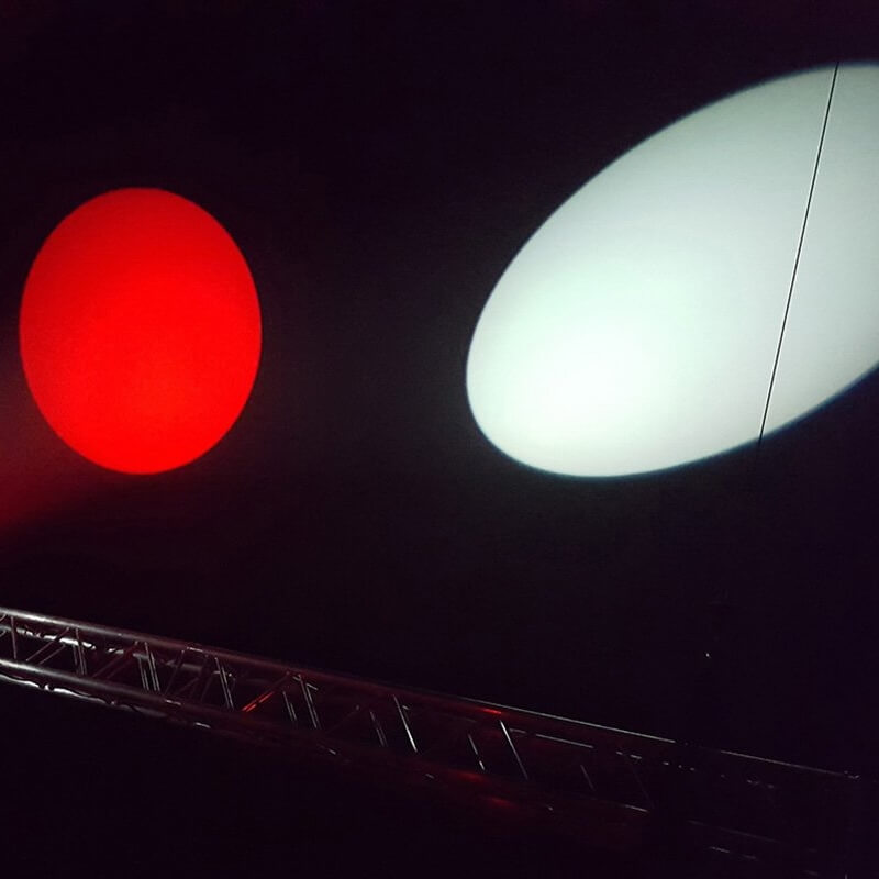 Blizzard Lighting Prima Profile RGBW - LED Ellipsoidal Spot Fixture, red and white