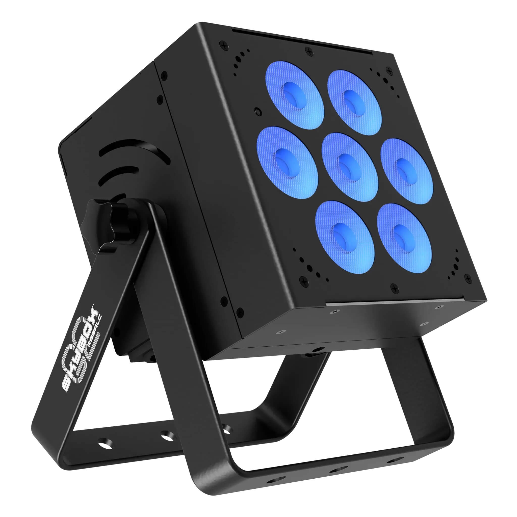 Blizzard Lighting SkyBox G2 RGBALC - 7x 15W LED Par with Li-Ion Battery, blue