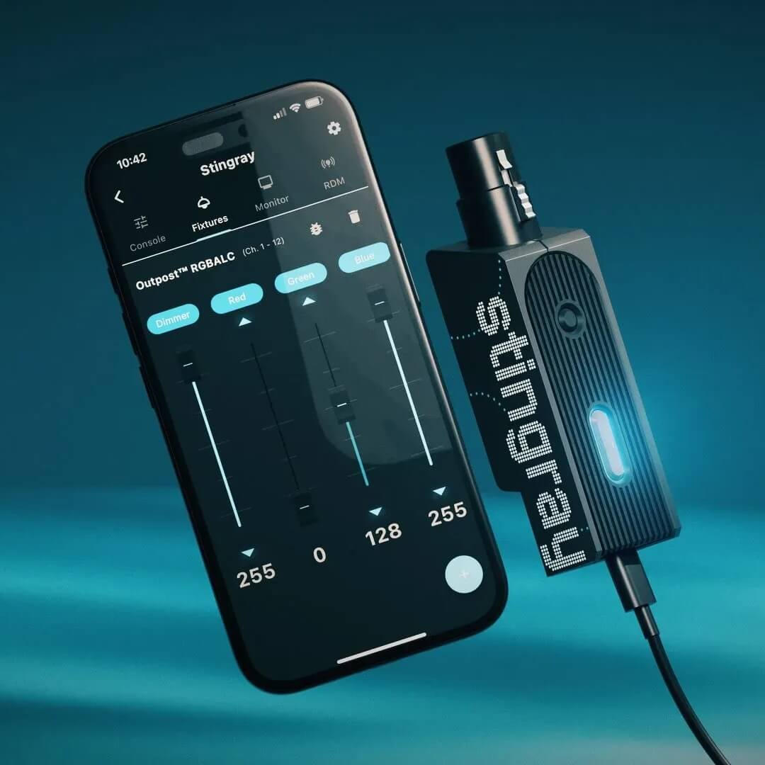 Blizzard Lighting Stingray - RDM DMX Controller via Bluetooth or Wi-Fi, free iOS & Android app