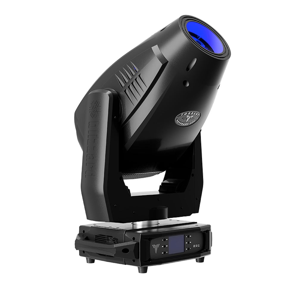 Blizzard Lighting Torrent Keyframe 600 - 600W LED Profile Framing Spot, lit blue
