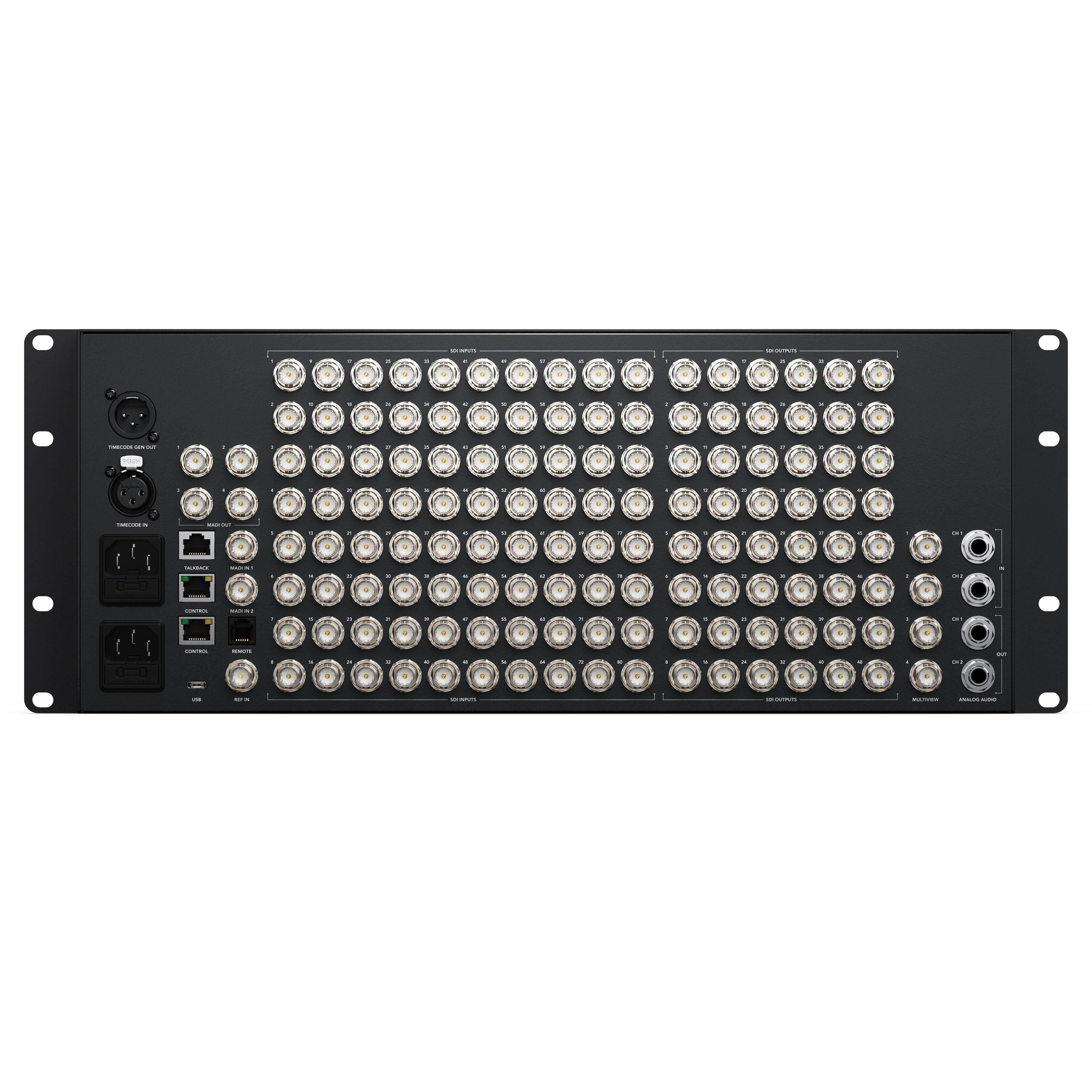 Blackmagic Design ATEM 4 M/E Constellation 4K Plus Production Switcher, rear