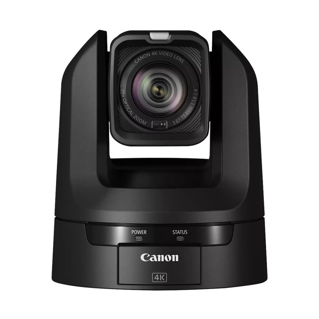 Canon CR-N100 (black) 4K30 PTZ Camera with 20x Optical Zoom, front