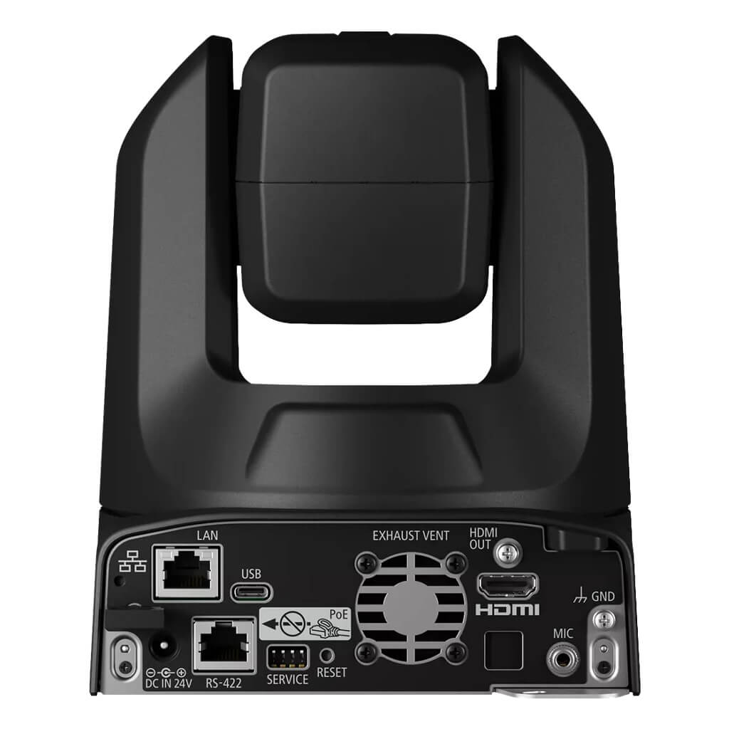 Canon CR-N100 (black) 4K30 PTZ Camera with 20x Optical Zoom, rear