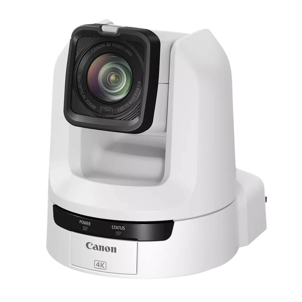 Canon CR-N300 (white) 4K30 PTZ Camera with 20x Optical Zoom and 3G-SDI, angle
