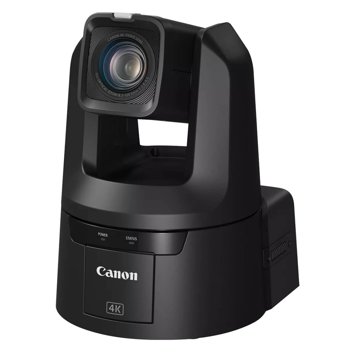 Canon CR-N500 (black) 4K30 PTZ Camera with 15x Optical Zoom and 3G-SDI, angle