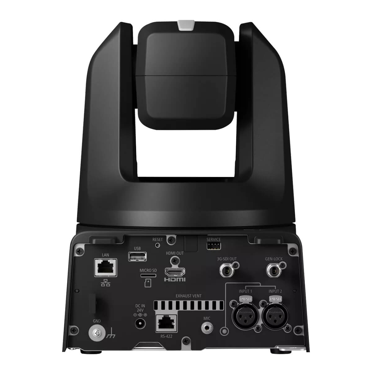 Canon CR-N500 (black) 4K30 PTZ Camera with 15x Optical Zoom and 3G-SDI, rear