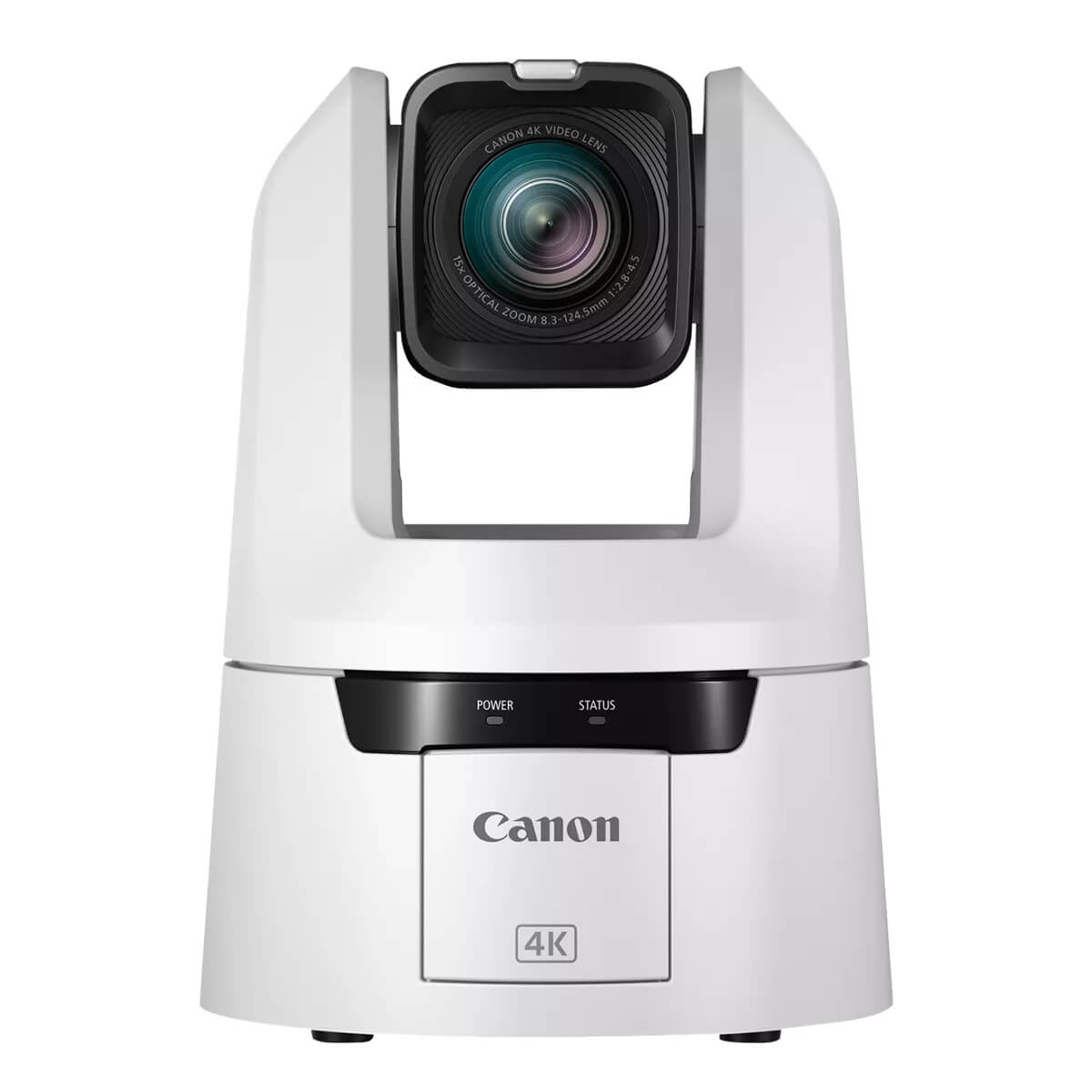 Canon CR-N500 (white) 4K30 PTZ Camera with 15x Optical Zoom and 3G-SDI, front