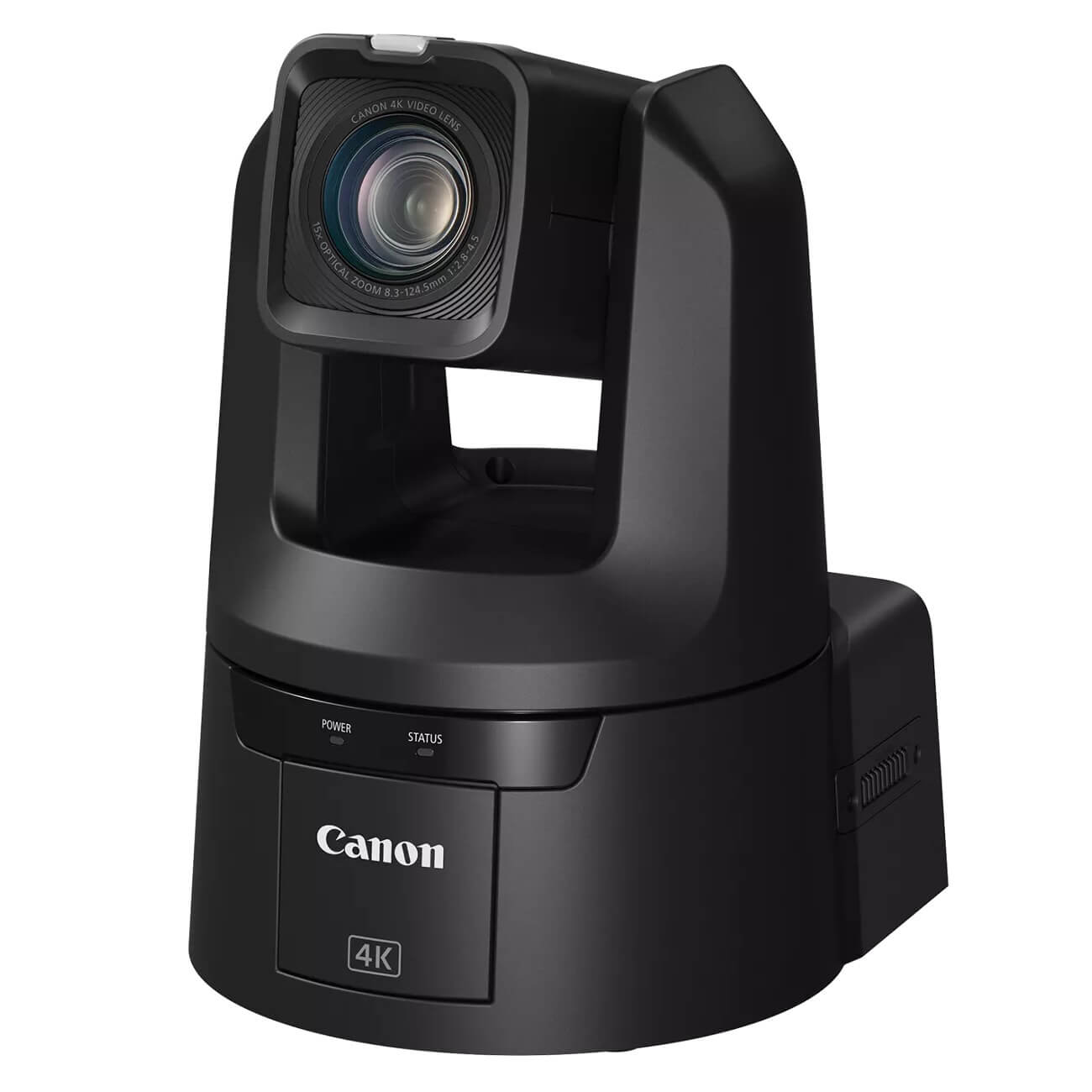 Canon CR-N700 (black) 4K60 PTZ Camera with 15x Optical Zoom and 12G-SDI, angle