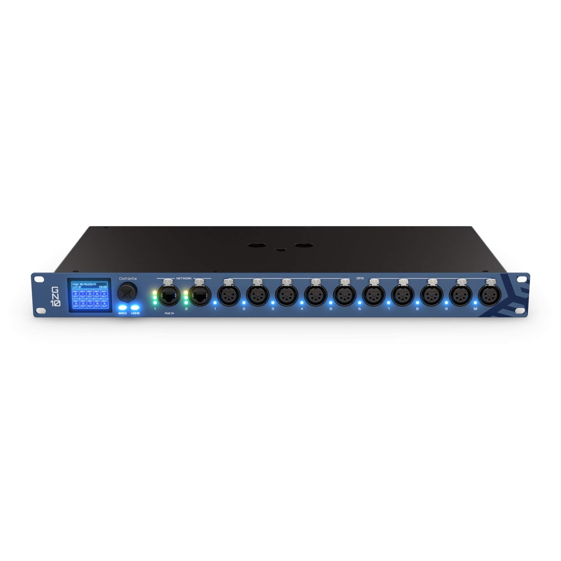 ChamSys GeNetix GN10 - 10-port Ethernet DMX Node, front