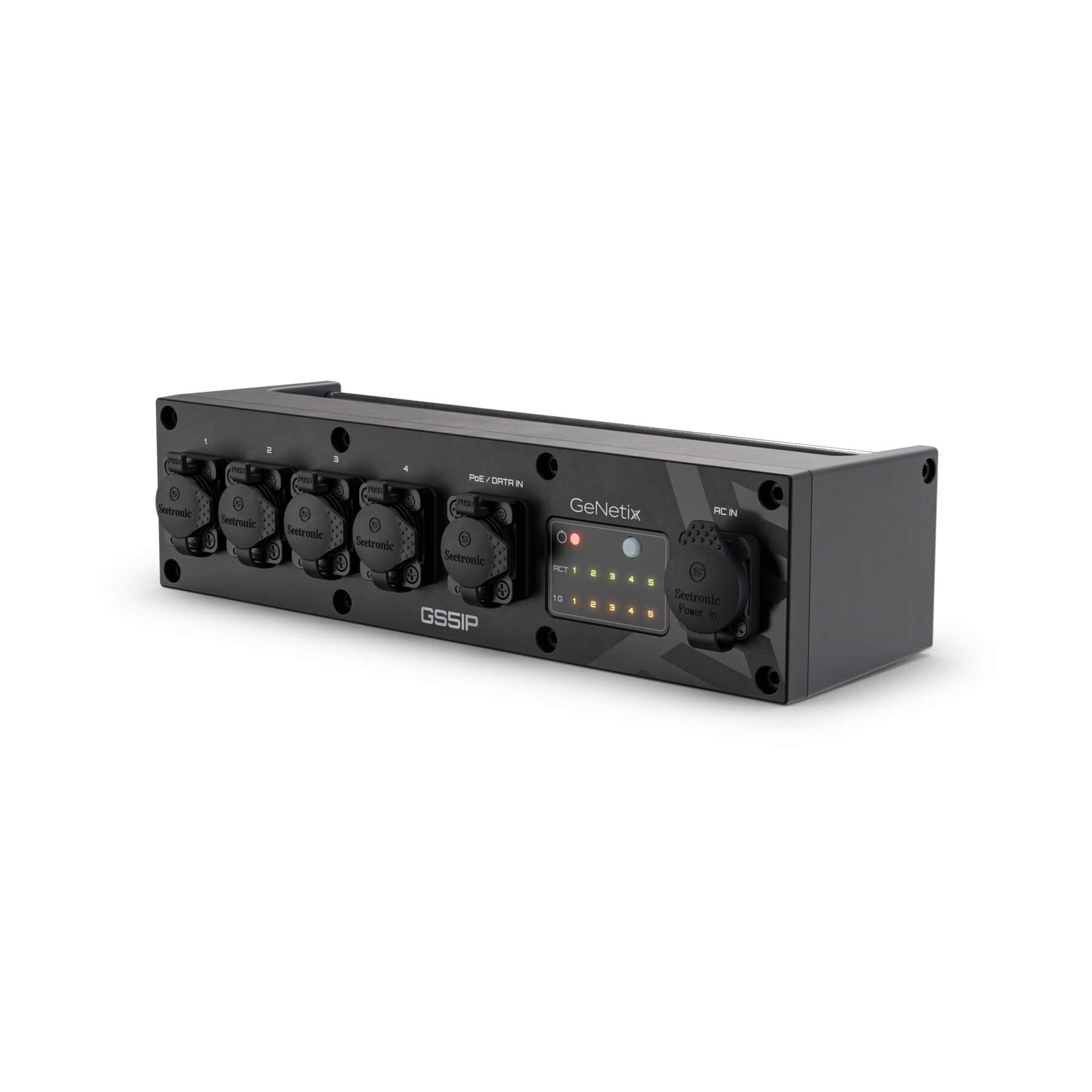 ChamSys GeNetix GS5IP - 5-Port Unmanaged Gigabit Network Switch, left
