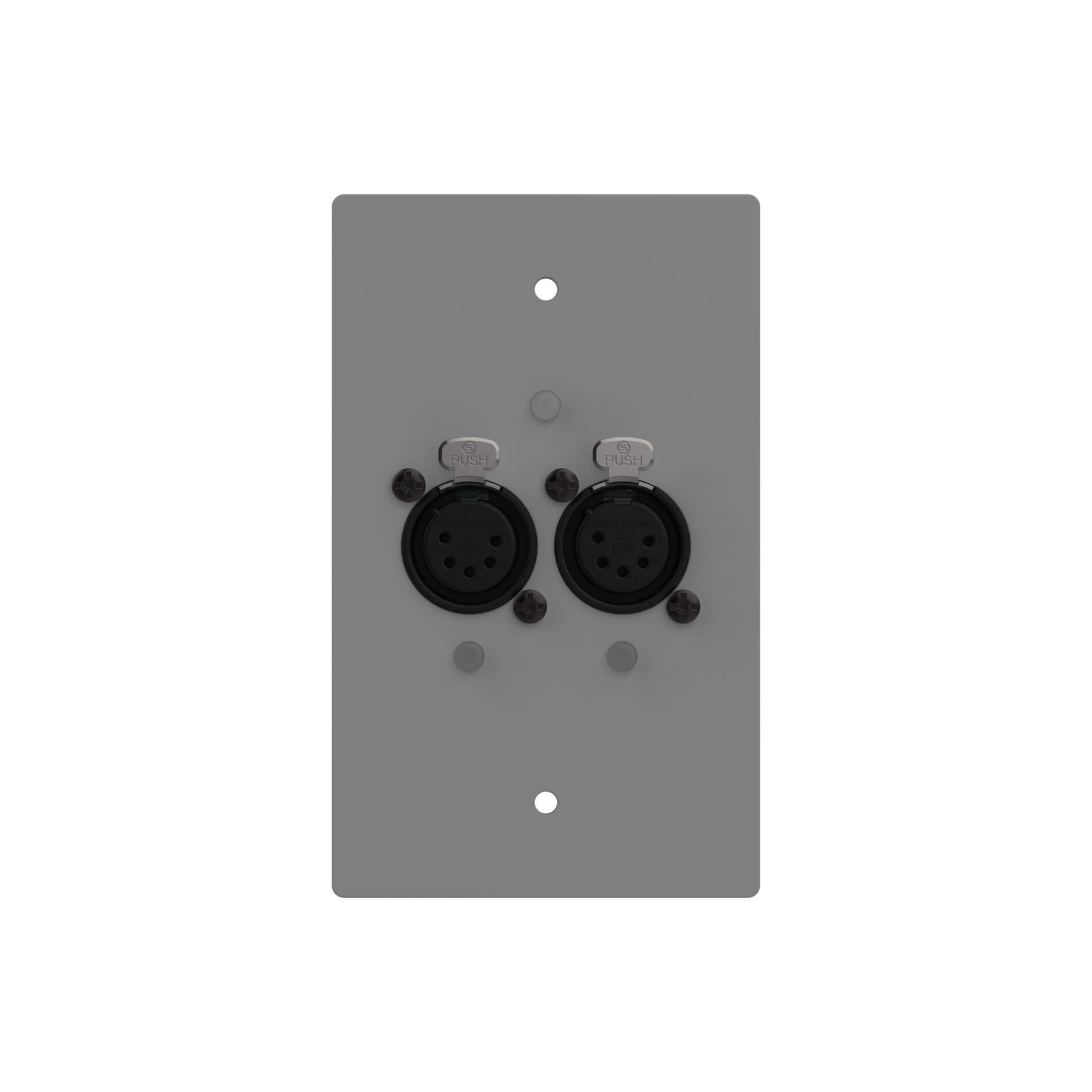 ChamSys GeNetix GW2O - US 2-Port Wall Mount Node DMX Out Ports, Female, white faceplate