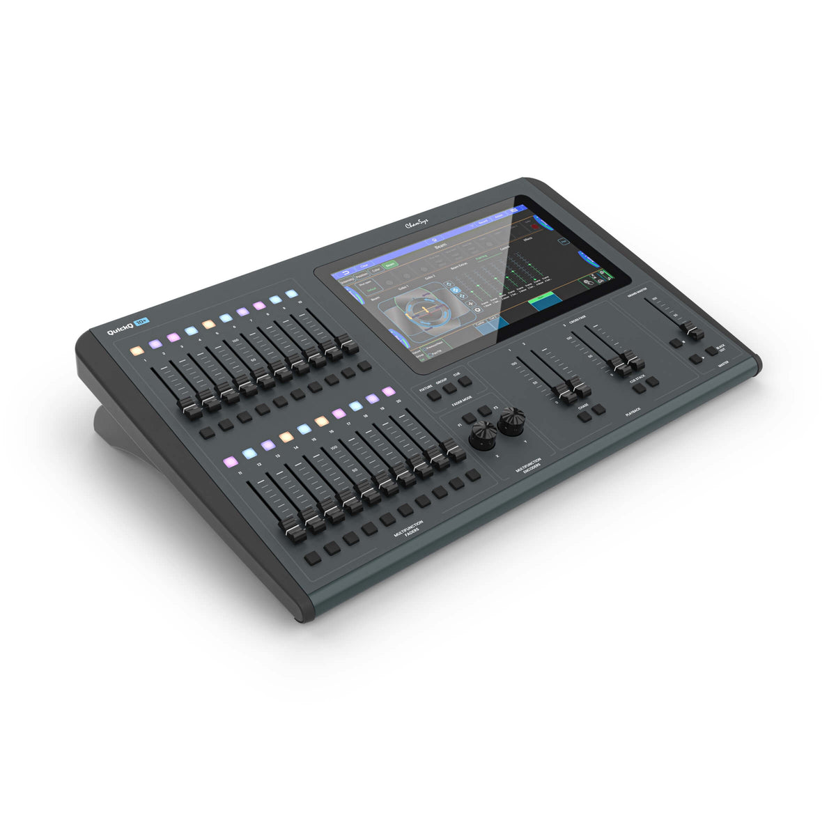 ChamSys QuickQ 10+ Lighting Control Console, angled right