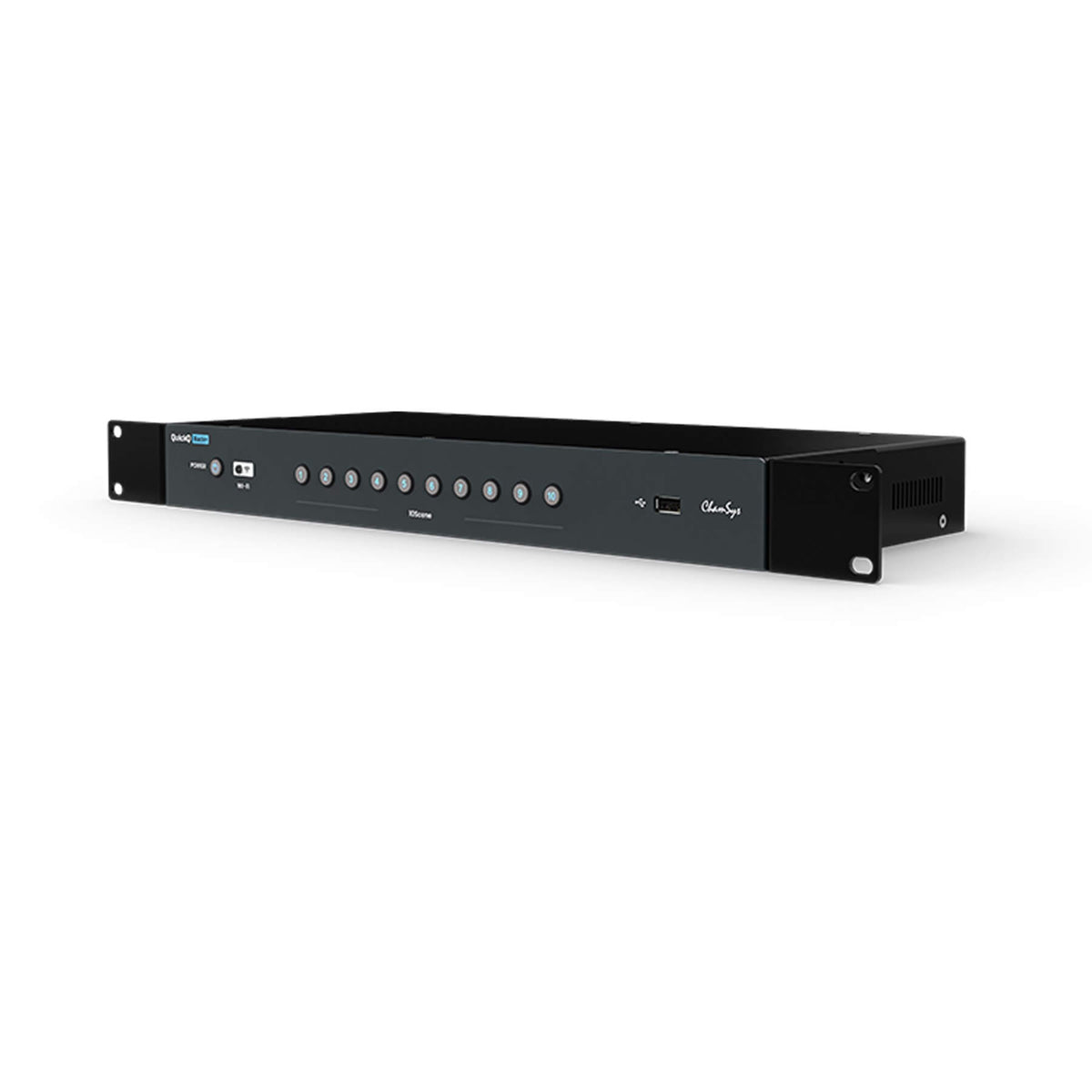 ChamSys QuickQ Rack+ Rackmount Lighting Controller, angled left