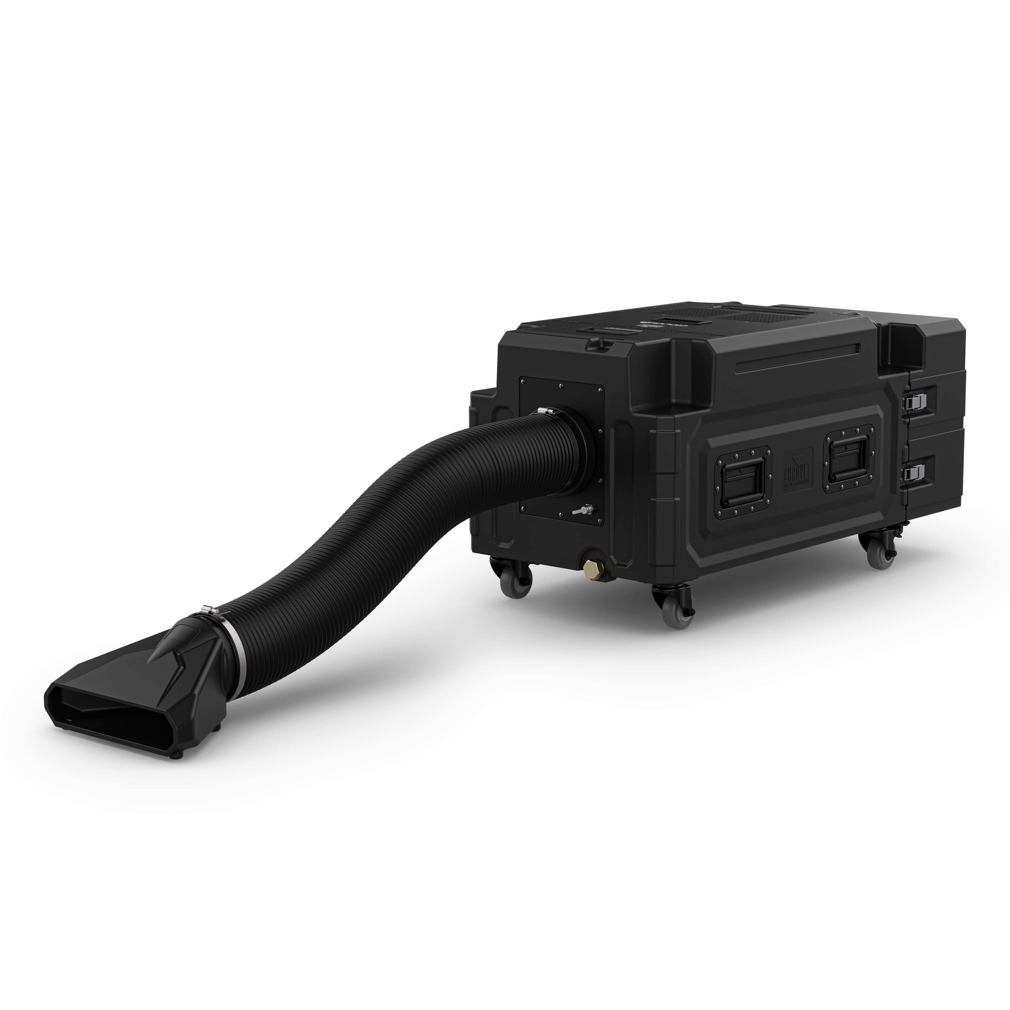 Chauvet Professional Cloud 9X IP - Compact Low-Lying Fog Machine, left angled view with hose