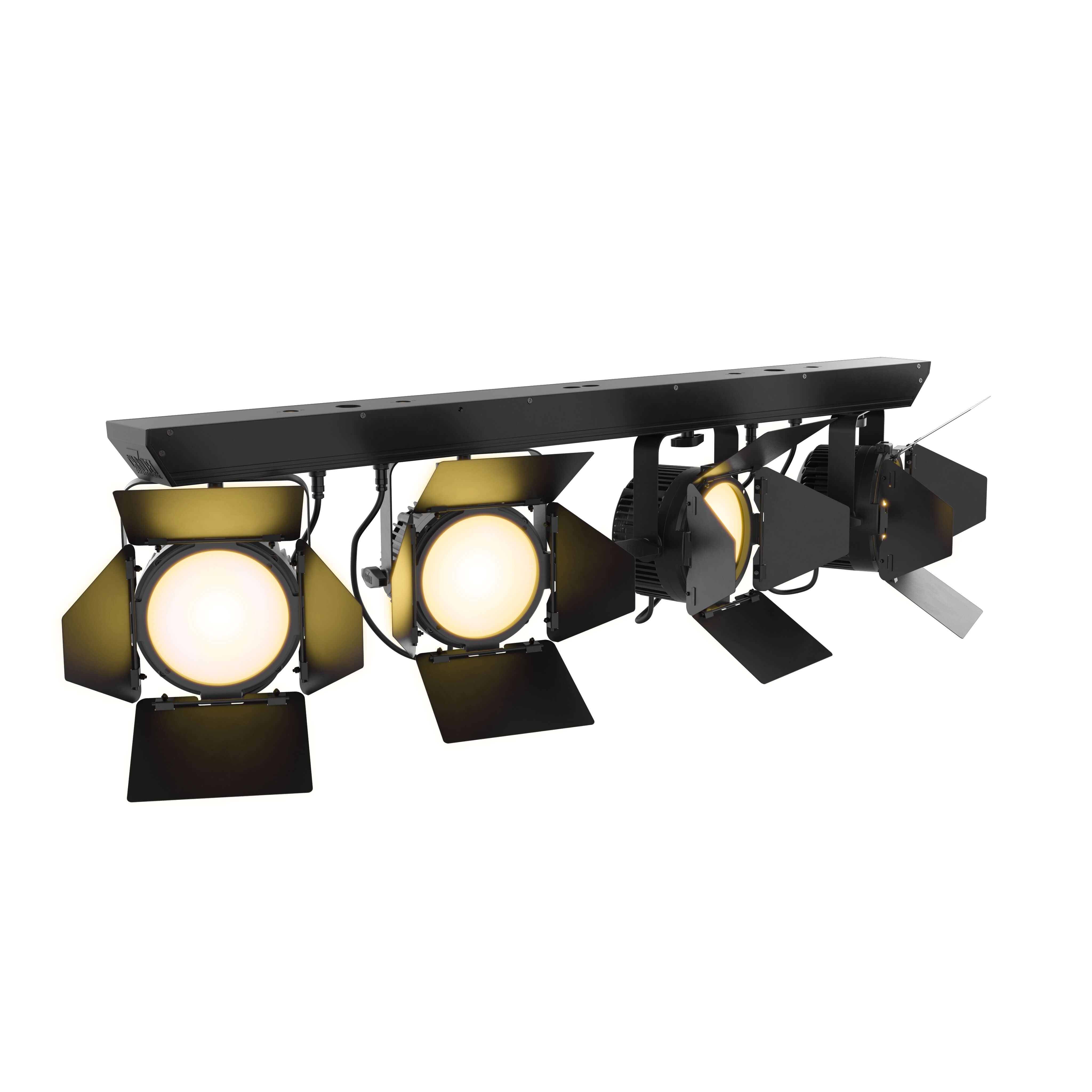 Chauvet Professional COLORdash Par Bar 4 - 4-Head Wash Lighting Array, right with barndoors