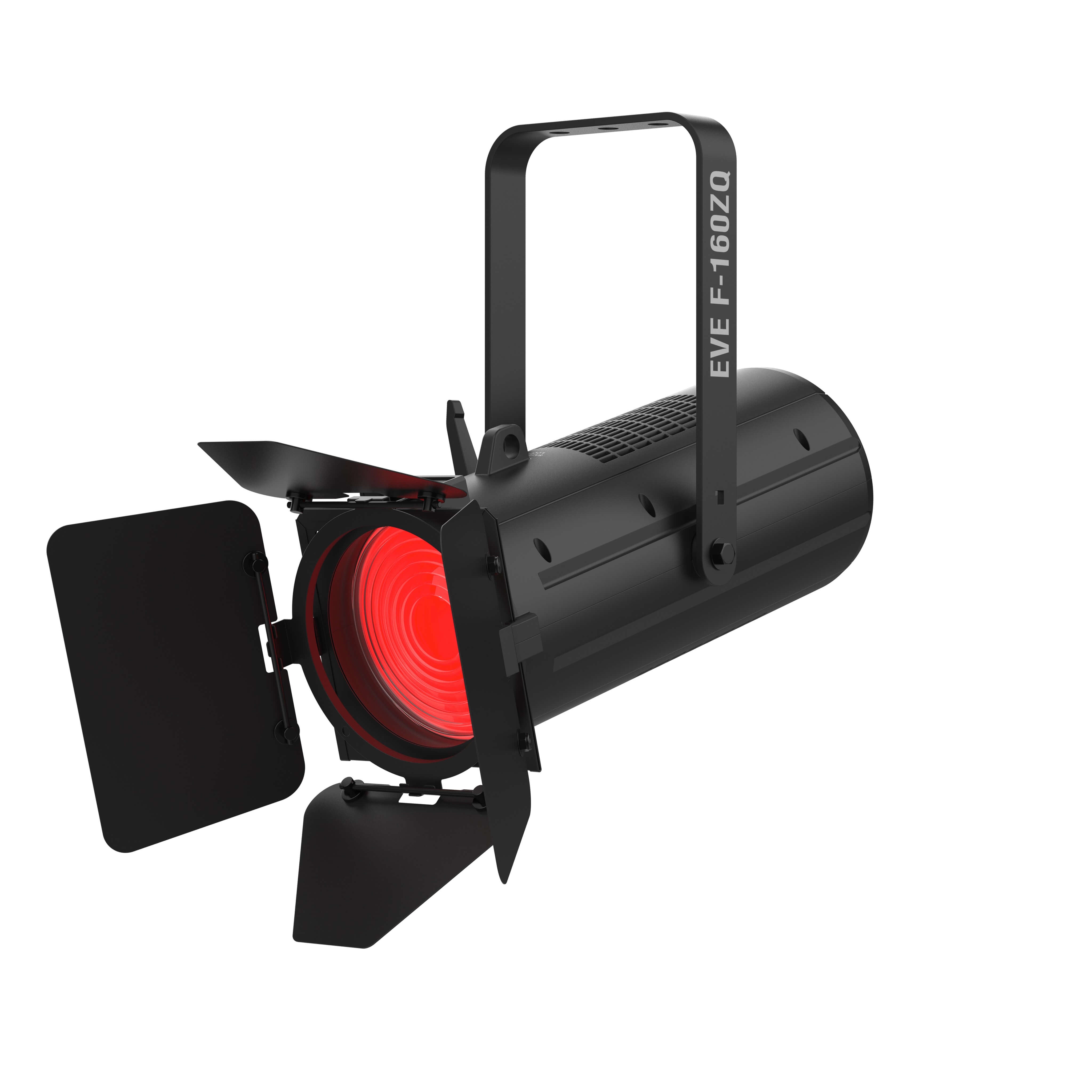 Chauvet DJ EVE F-160 ZQ - 160W RGBW LED Full-Color Fresnel, left barndoors