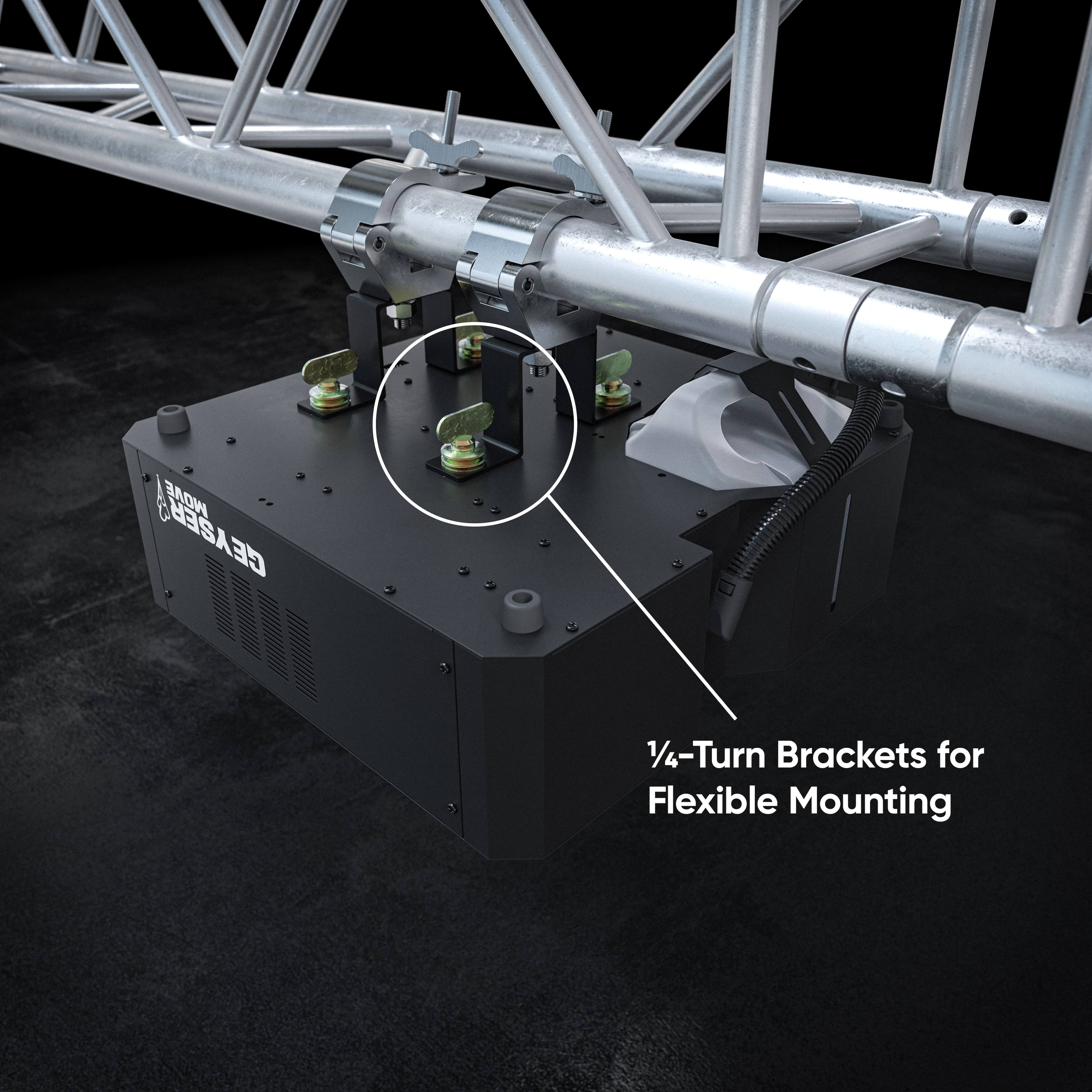 Chauvet DJ Geyser Move - LED Vertical Fog Machine with Moving Nozzle, 1/4-turn brackets