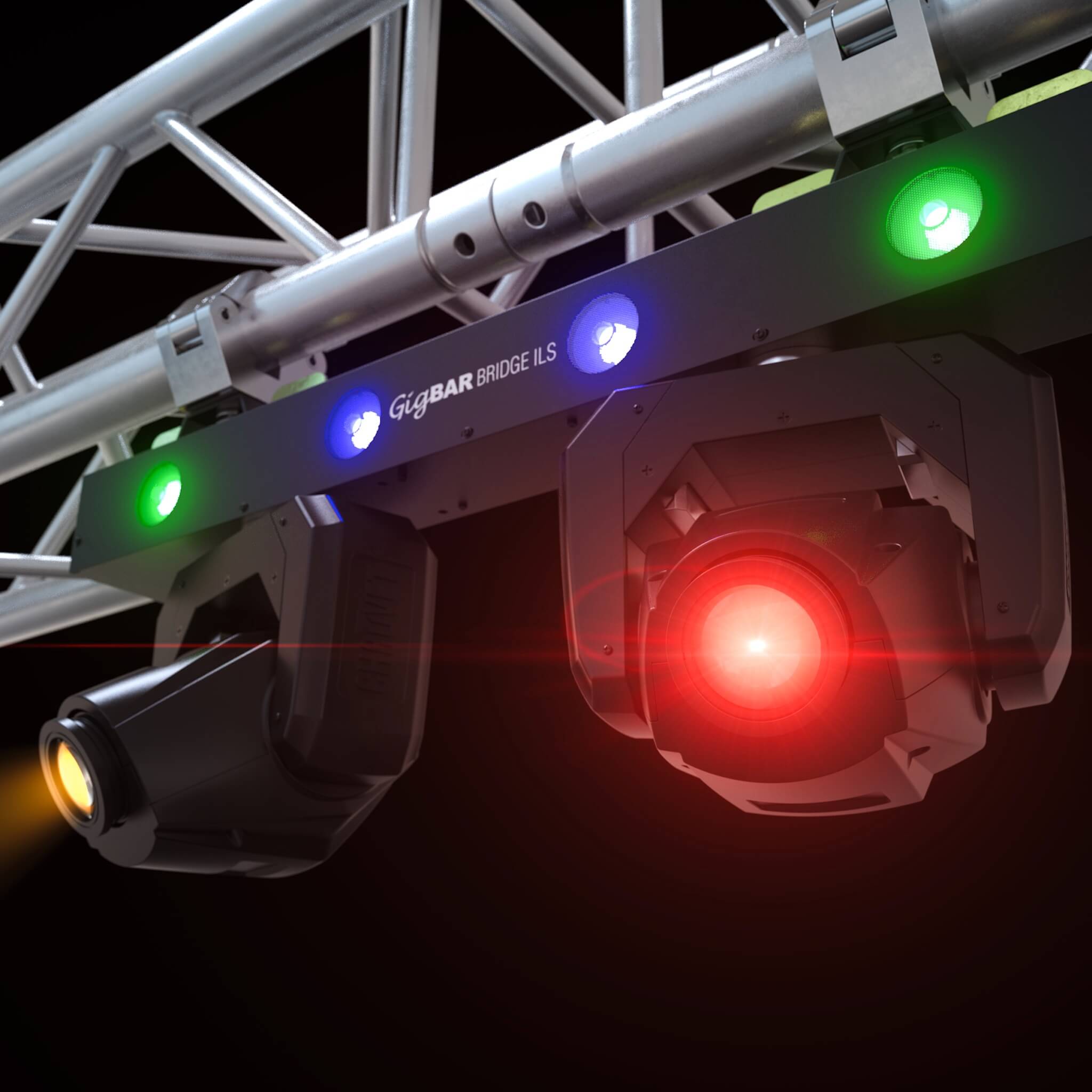 Chauvet DJ GigBAR Bridge ILS - 2-in-1 Pre-Mounted Lighting System, truss mount
