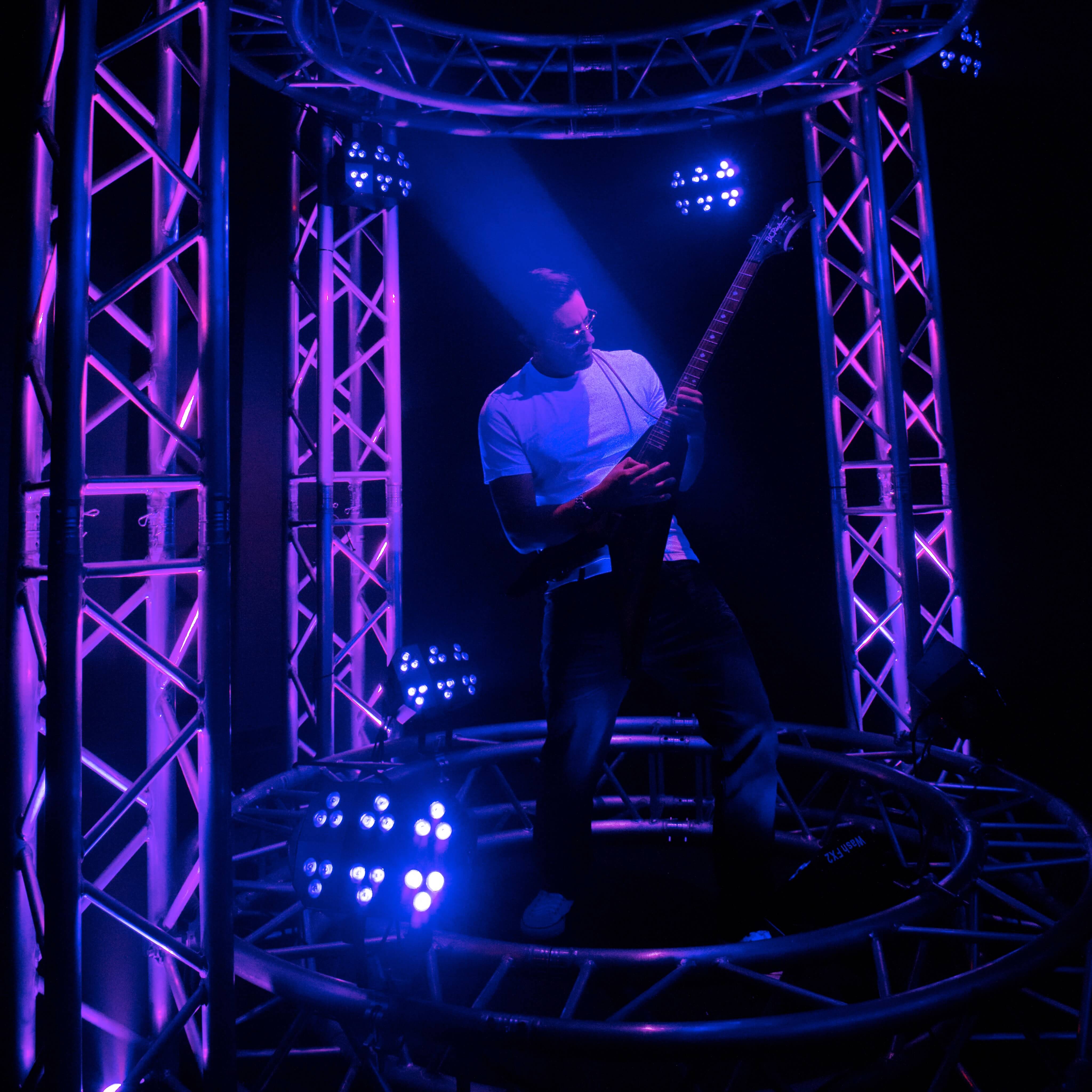 Chauvet DJ Wash FX Hex ILS - LED Blinder, Wash and Effects Light, deep purple on stage