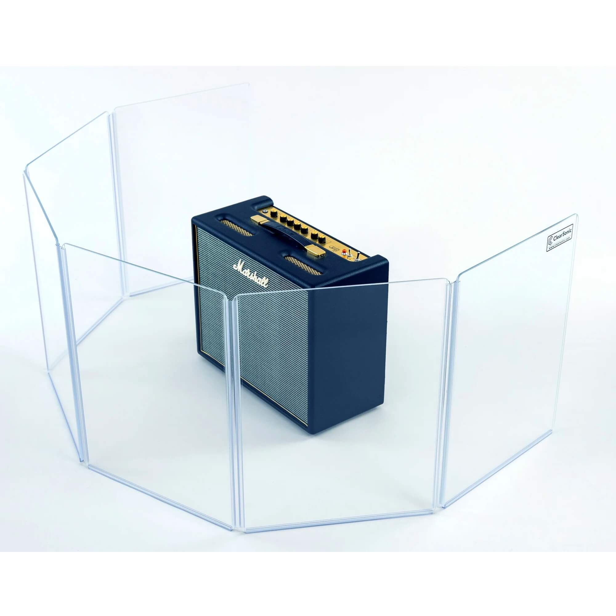 ClearSonic A1824x6 - 6-Panel Acrylic Amp Shield, angle