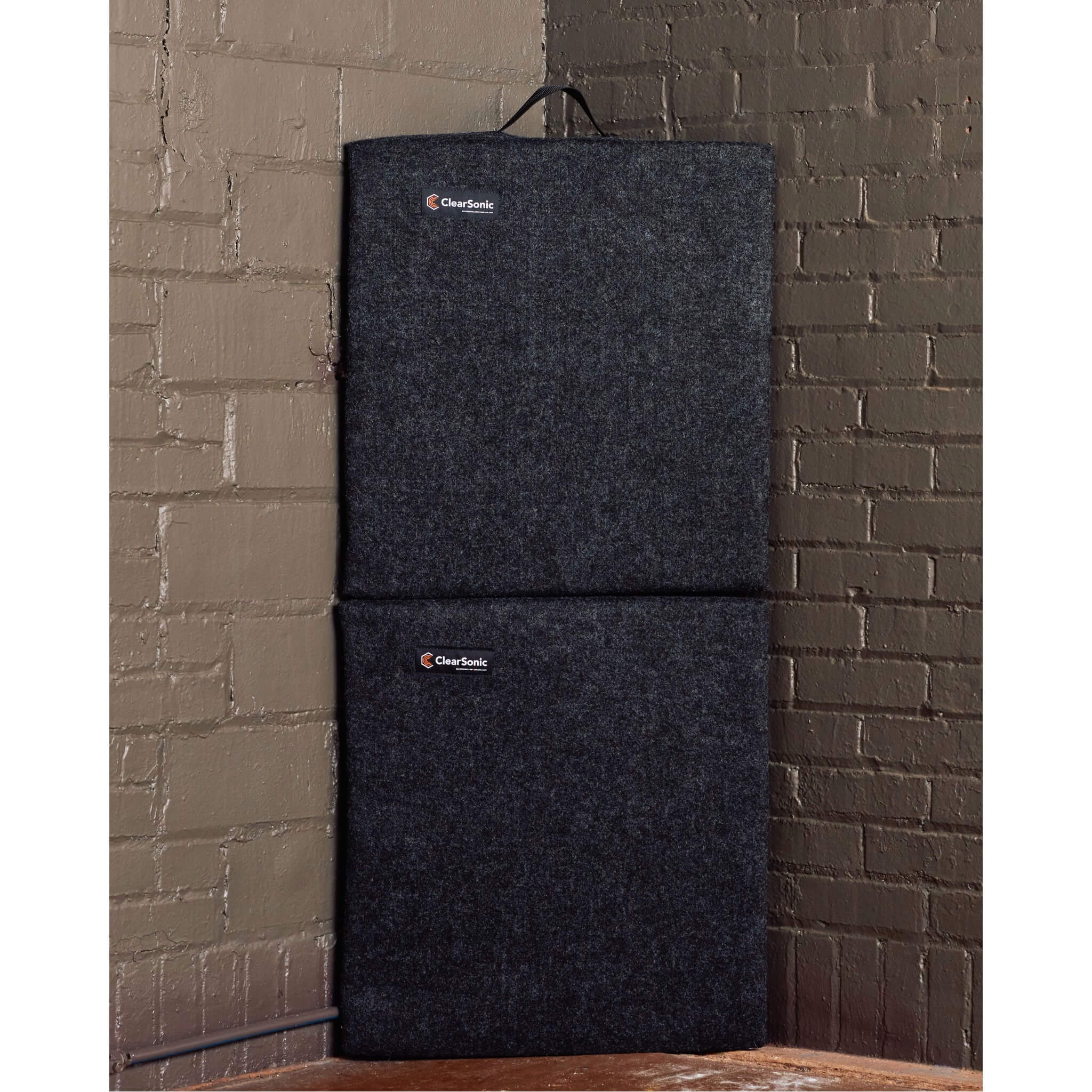 ClearSonic Portable Bass Trap - A.K.A. The Meatball, 2-Pack stacked in the studio