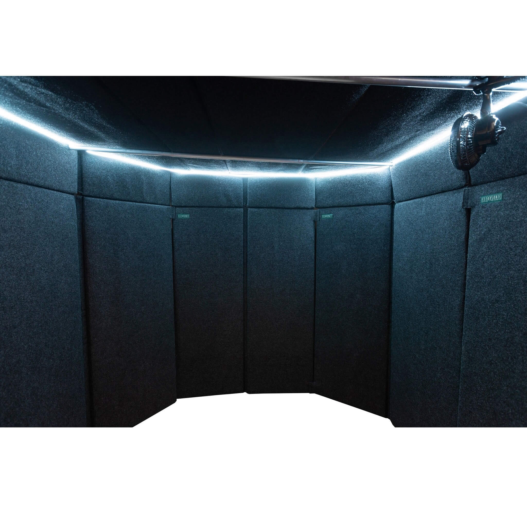 ClearSonic HPA - HomePac A Portable Soundproofing for Drums, with height extenders and lights