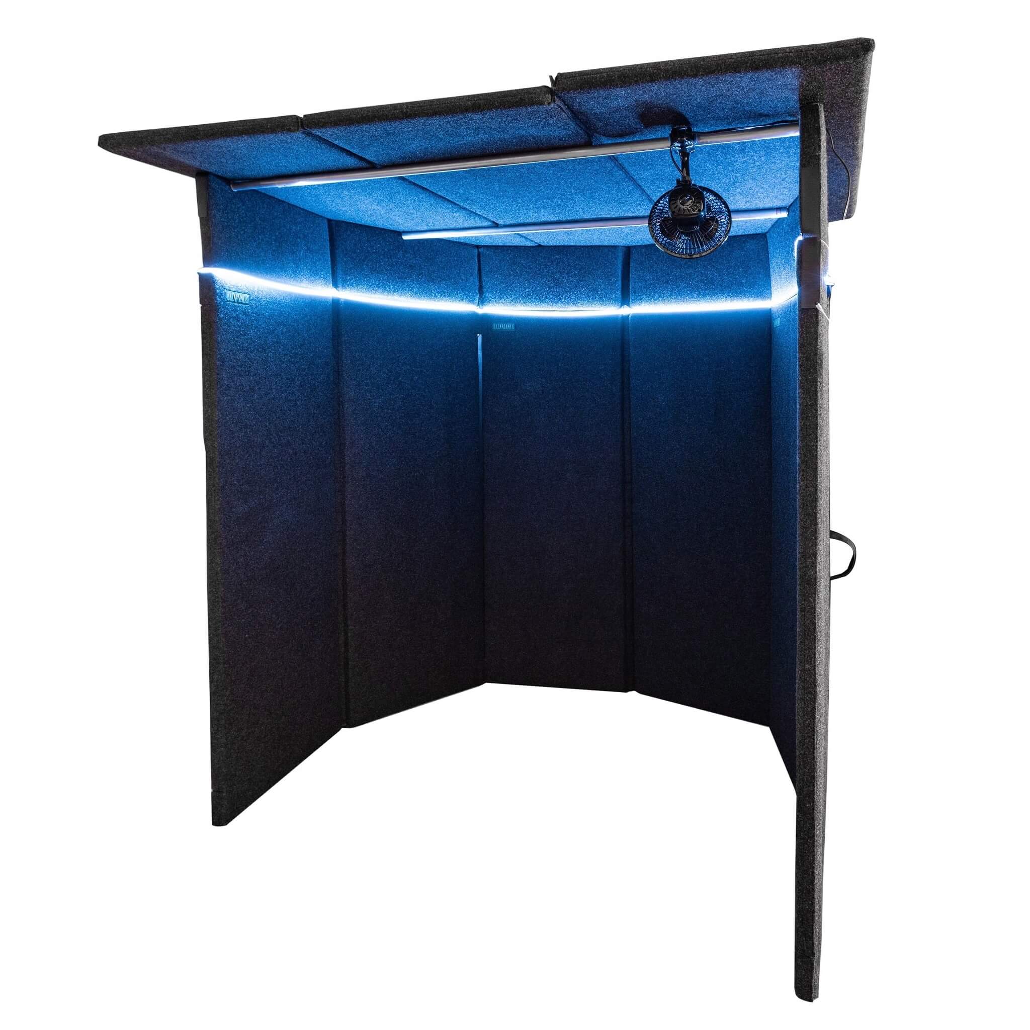 ClearSonic HPC - HomePac C Portable Soundproofing for Drums, with Height Extenders and Lights