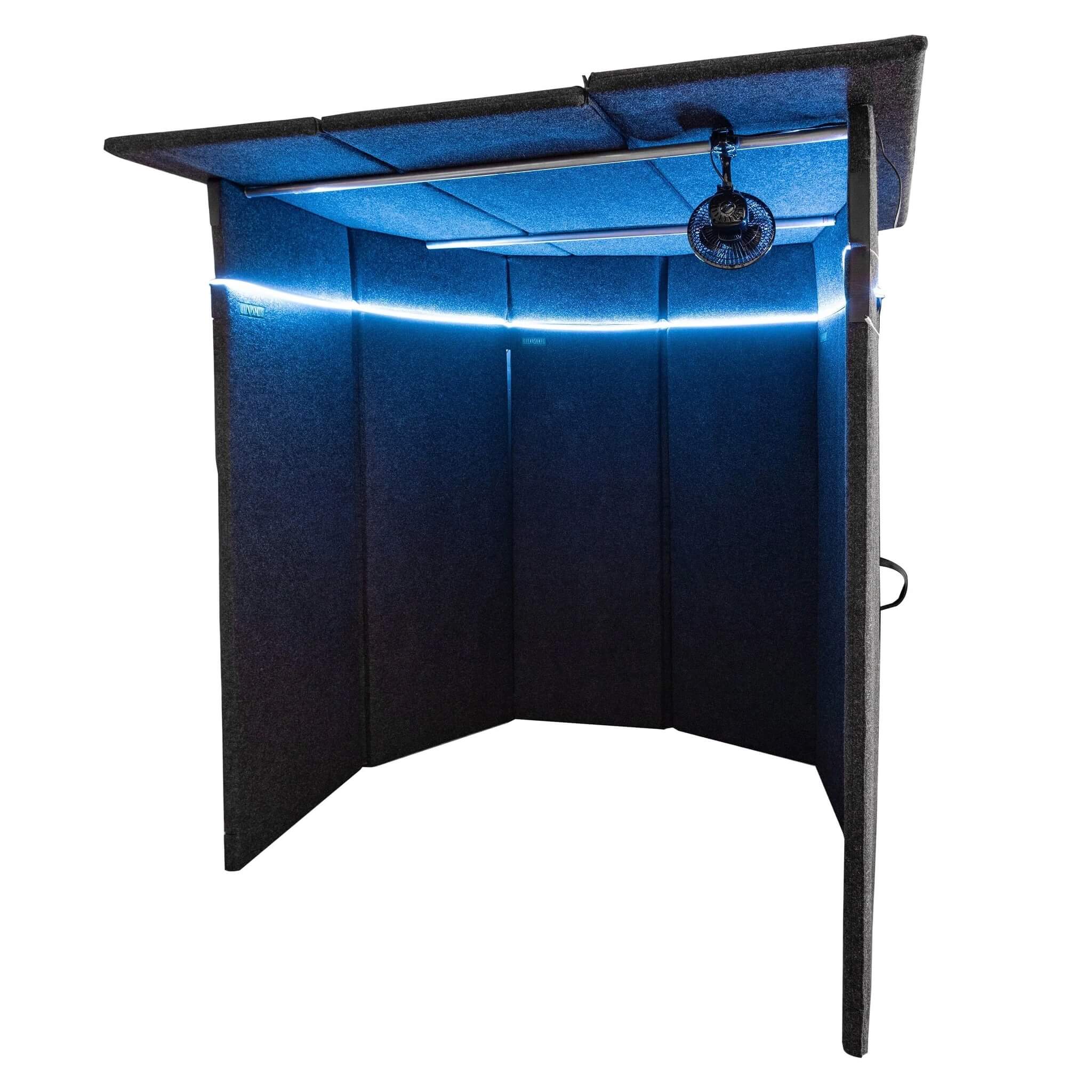 ClearSonic HPD - HomePac D Portable Soundproofing for Drums, with Height Extenders and Lights