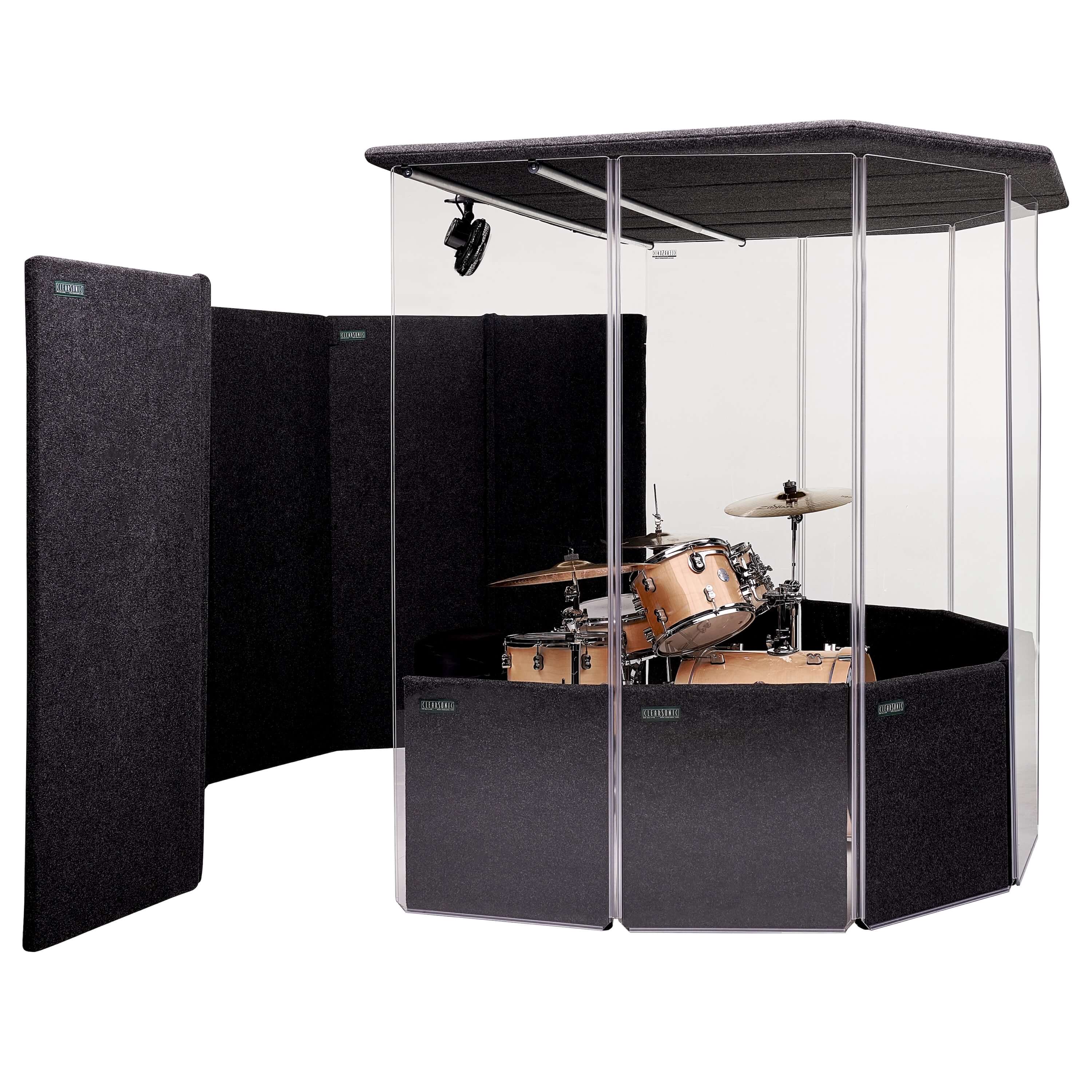 ClearSonic IPA78 - IsoPac A78 Drum Isolation Booth Package, open
