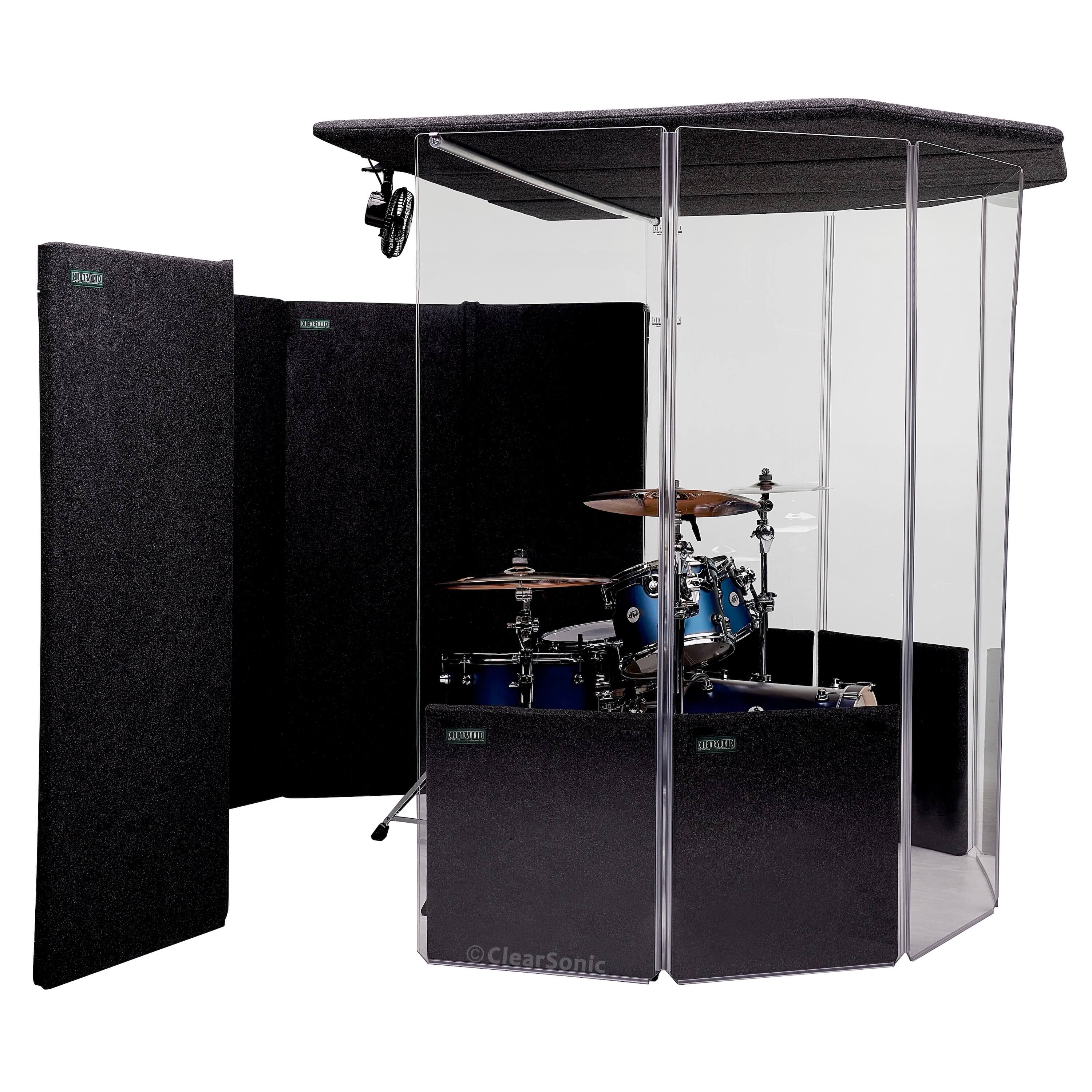 ClearSonic IPB78 - IsoPac B78 Drum Isolation Booth Package, open