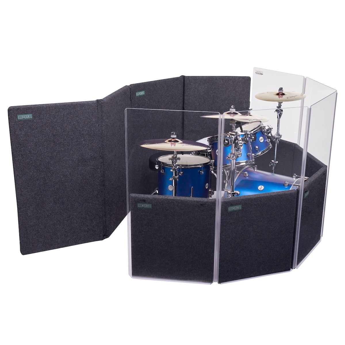 ClearSonic IPD - IsoPac D Drum Isolation Booth, shown with door open