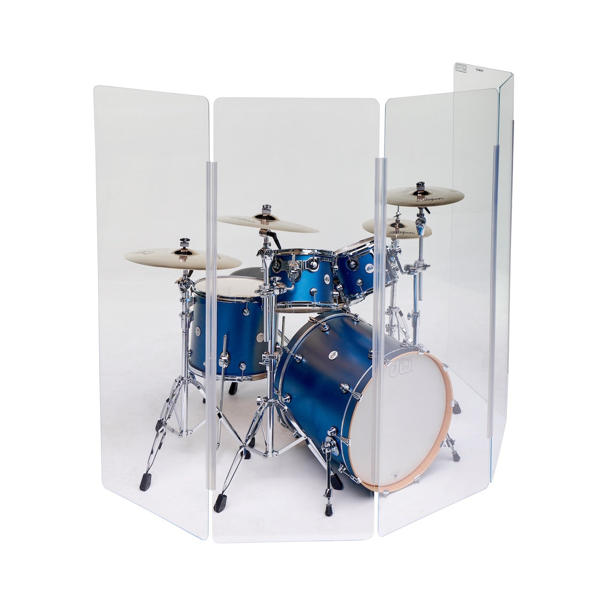 ClearSonic CSP-Lite LITE2466x5 - Economy Drum Shield System, angle