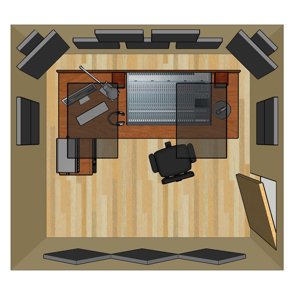 ClearSonic SP10 SORBER Sound Absorption Baffles StudioPac 10, diagram