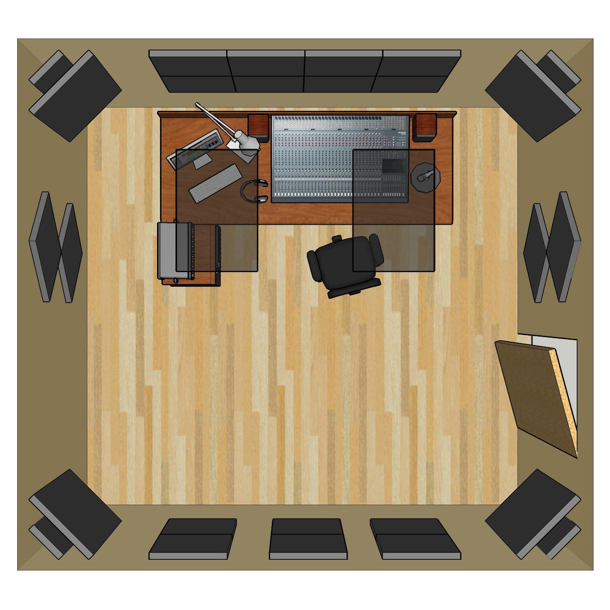 ClearSonic SP20 SORBER Sound Absorption Baffles StudioPac 20, diagram