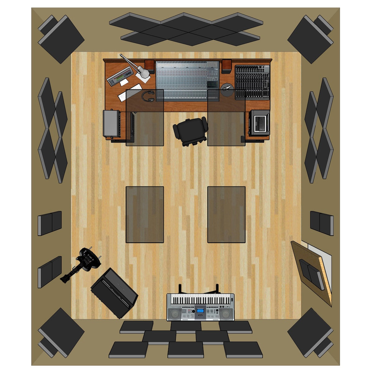 ClearSonic SP30 SORBER Sound Absorption Baffles StudioPac 30, diagram