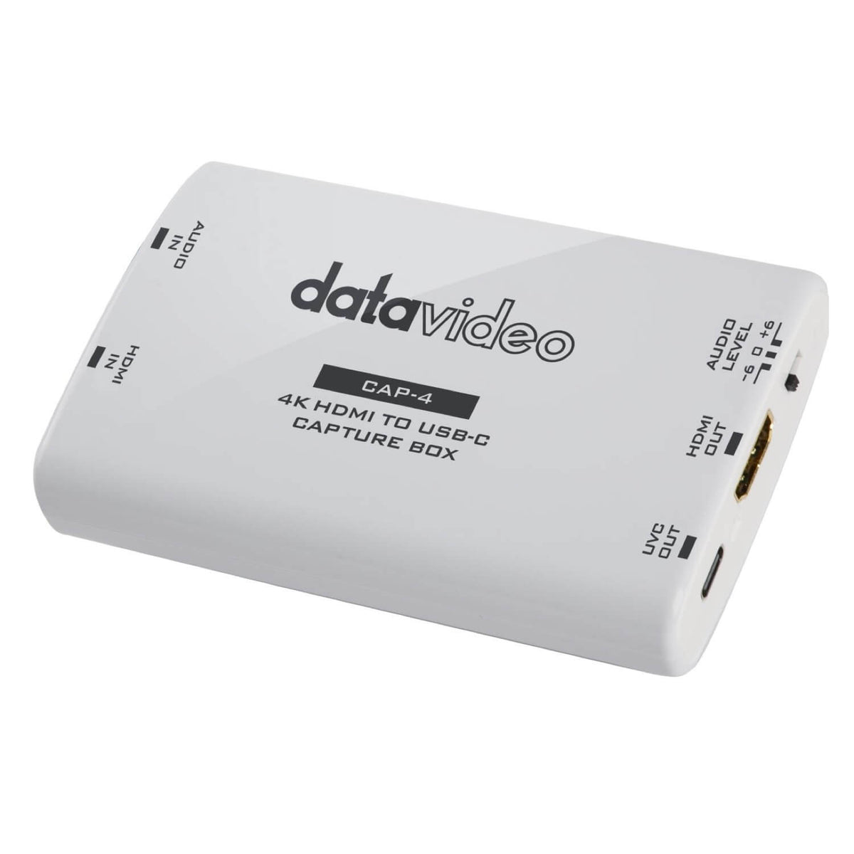 Datavideo CAP-4 - 4K HDMI to USB-C Capture Box, angled