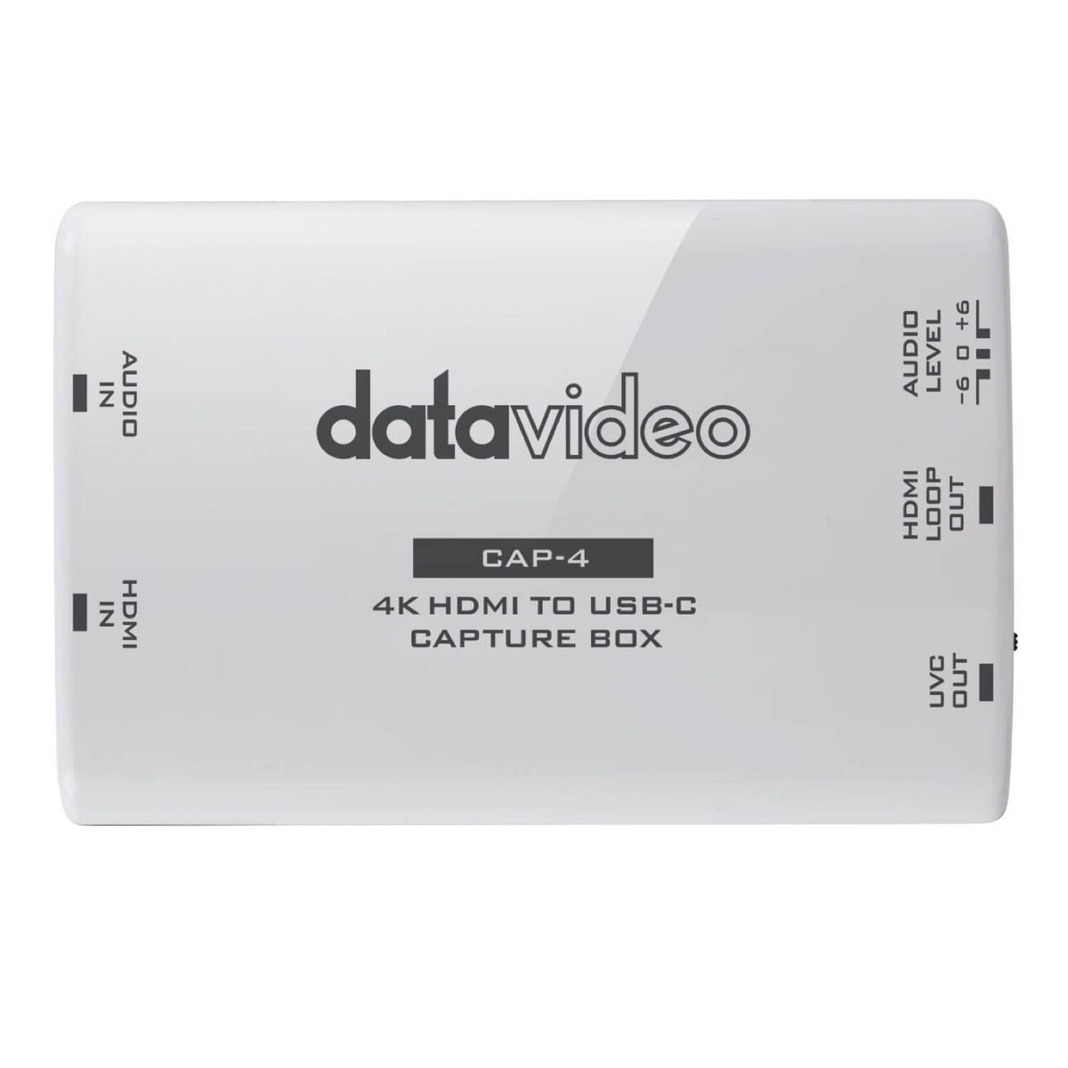 Datavideo CAP-4 - 4K HDMI to USB-C Capture Box, top